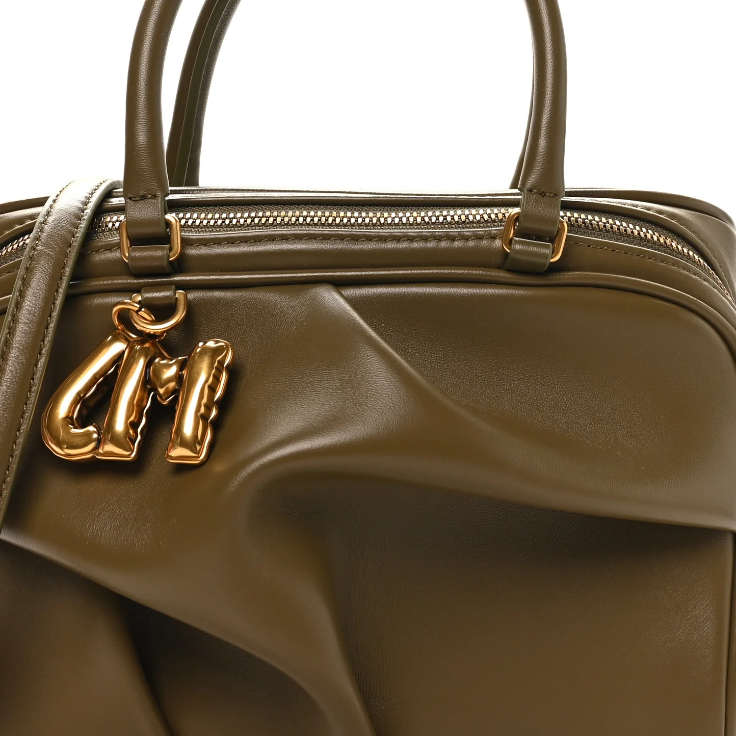 Lambskin Small The Wave Bag Olive - Top Club