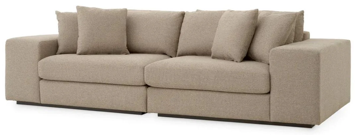 Luxury sofa with cushions gray / black 280 x 120 x H. 90 cm - Living room sofa - Hotel sofa - Living room furniture - Hotel furniture - Luxury furniture - Luxury quality