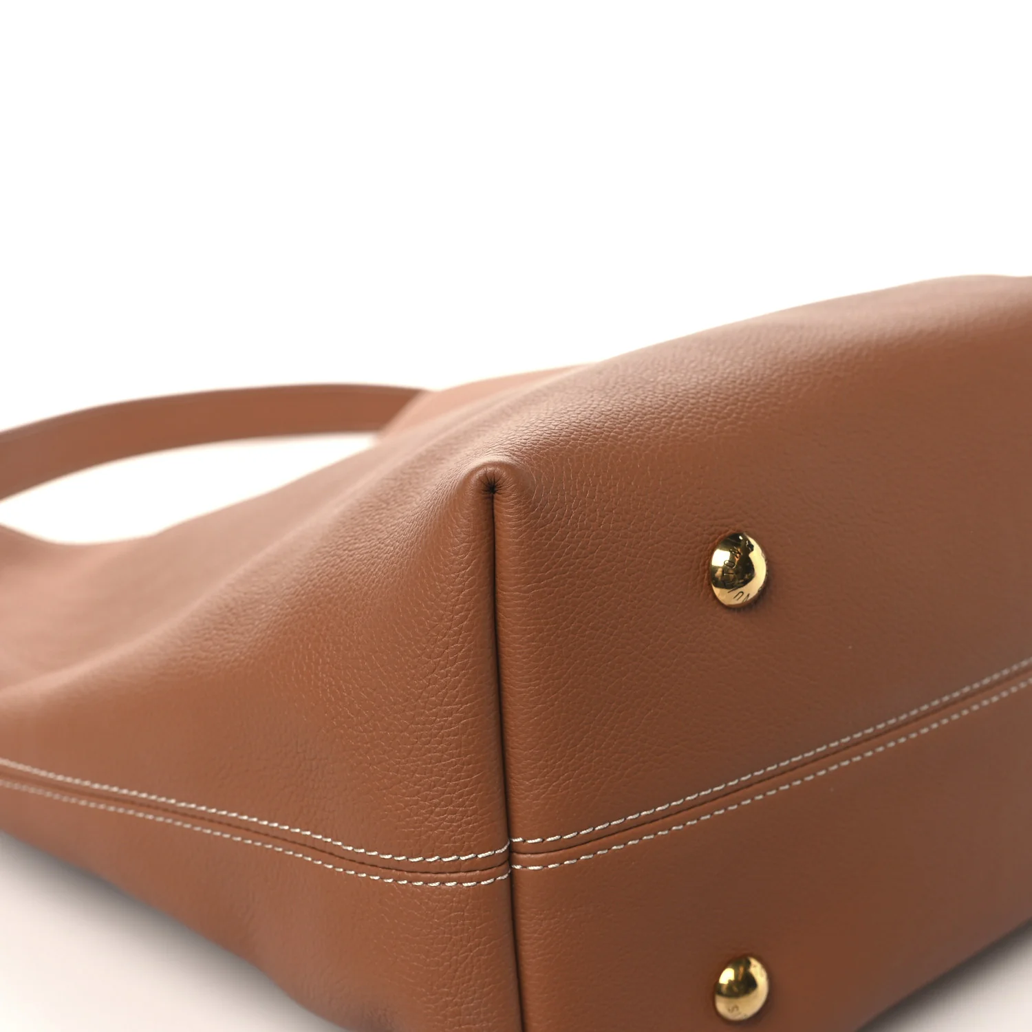 Grained Calfskin Low Key Hobo MM Cognac - Top Club