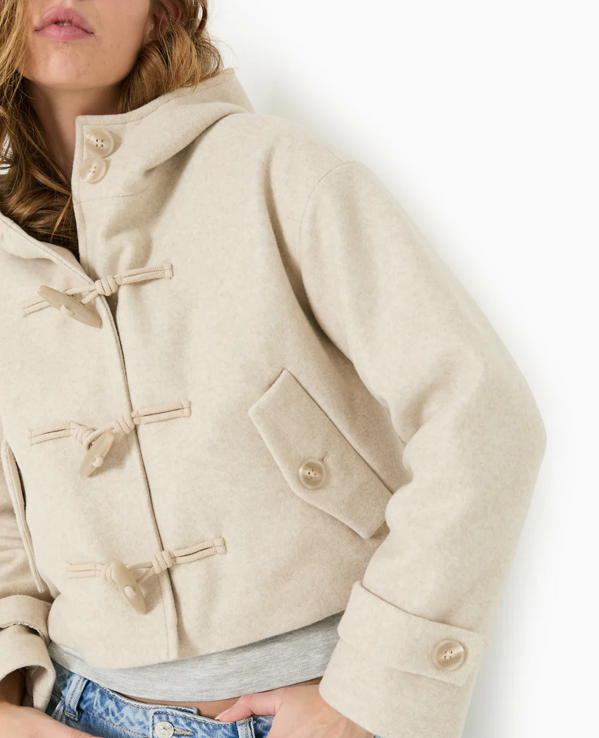 Pimkie Manteau court effet drap de laine avec capuche