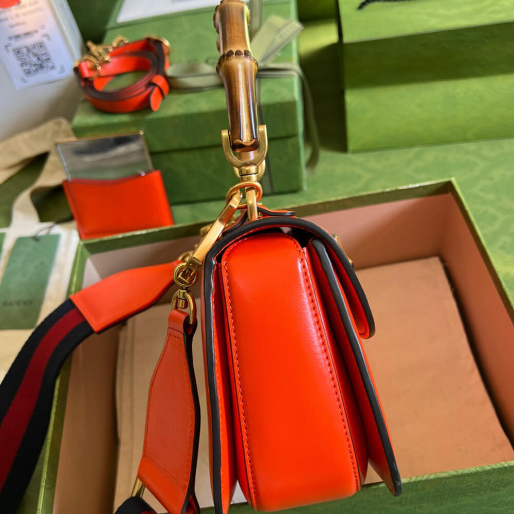 GUCCI BAMBOO 1947 JUMBO GG SMALL TOP HANDLE BAG - Top Club