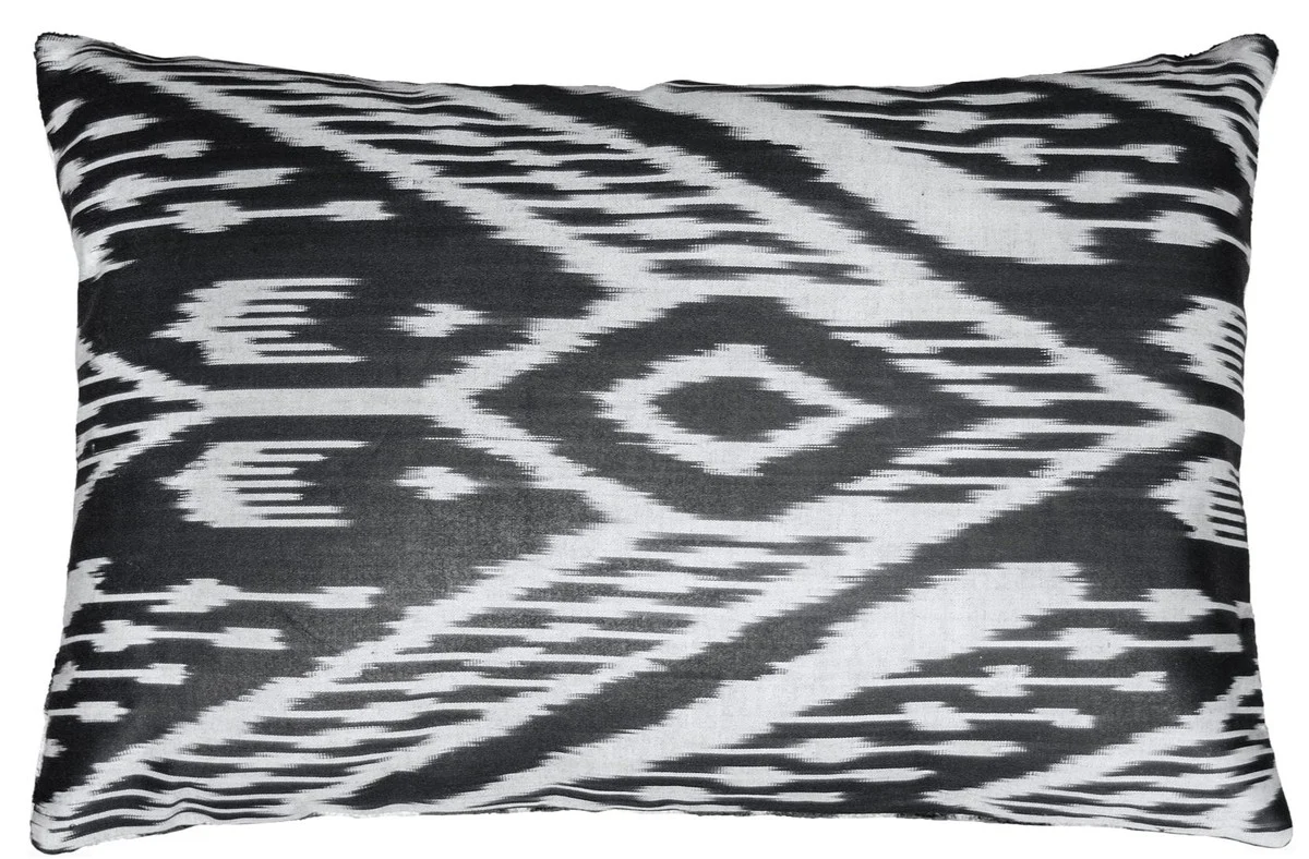 Luxury cushion black / white 60 x 40 cm - living room decoration accessories