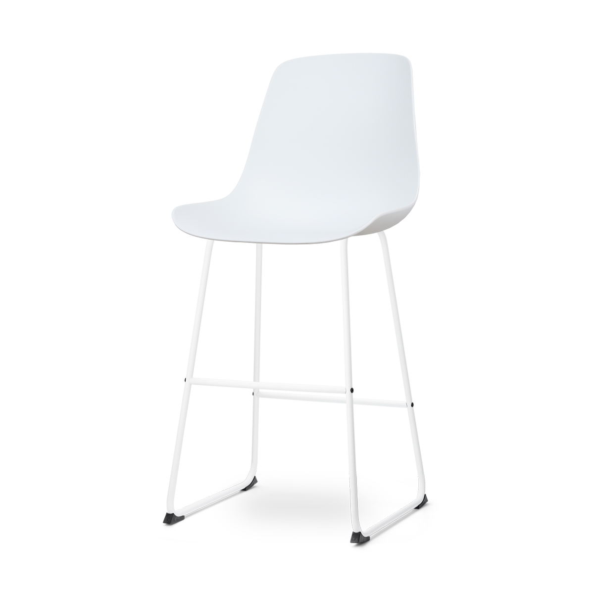 Barkruk Nino-Pip wit - wit onderstel - 75 cm