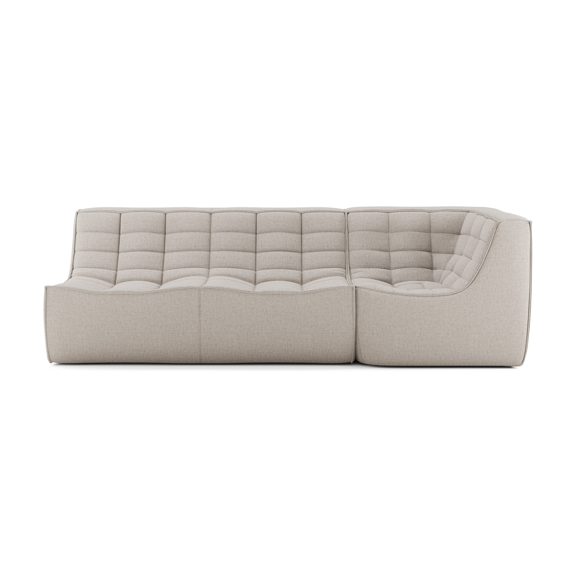 Modulaire bank N701 beige set 2 seat 90° rechte hoek