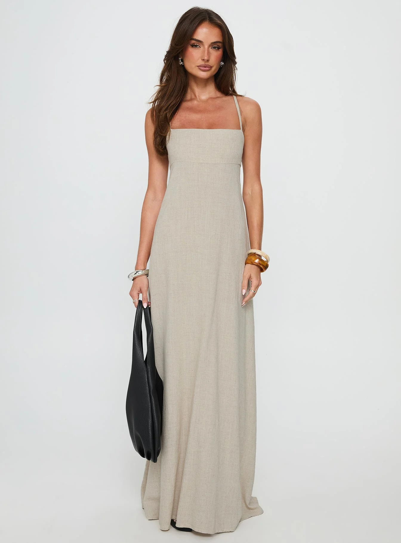 Solie Tie Back Maxi Dress Natural
