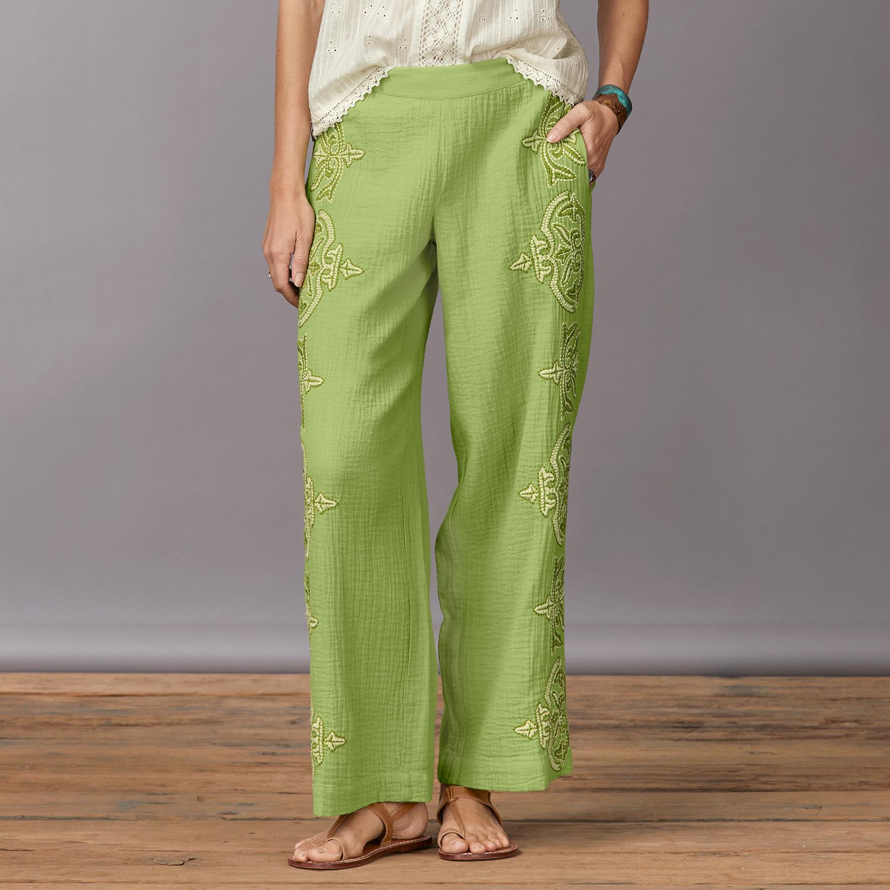 Morgana Embroidered Pants - Sundance Living
