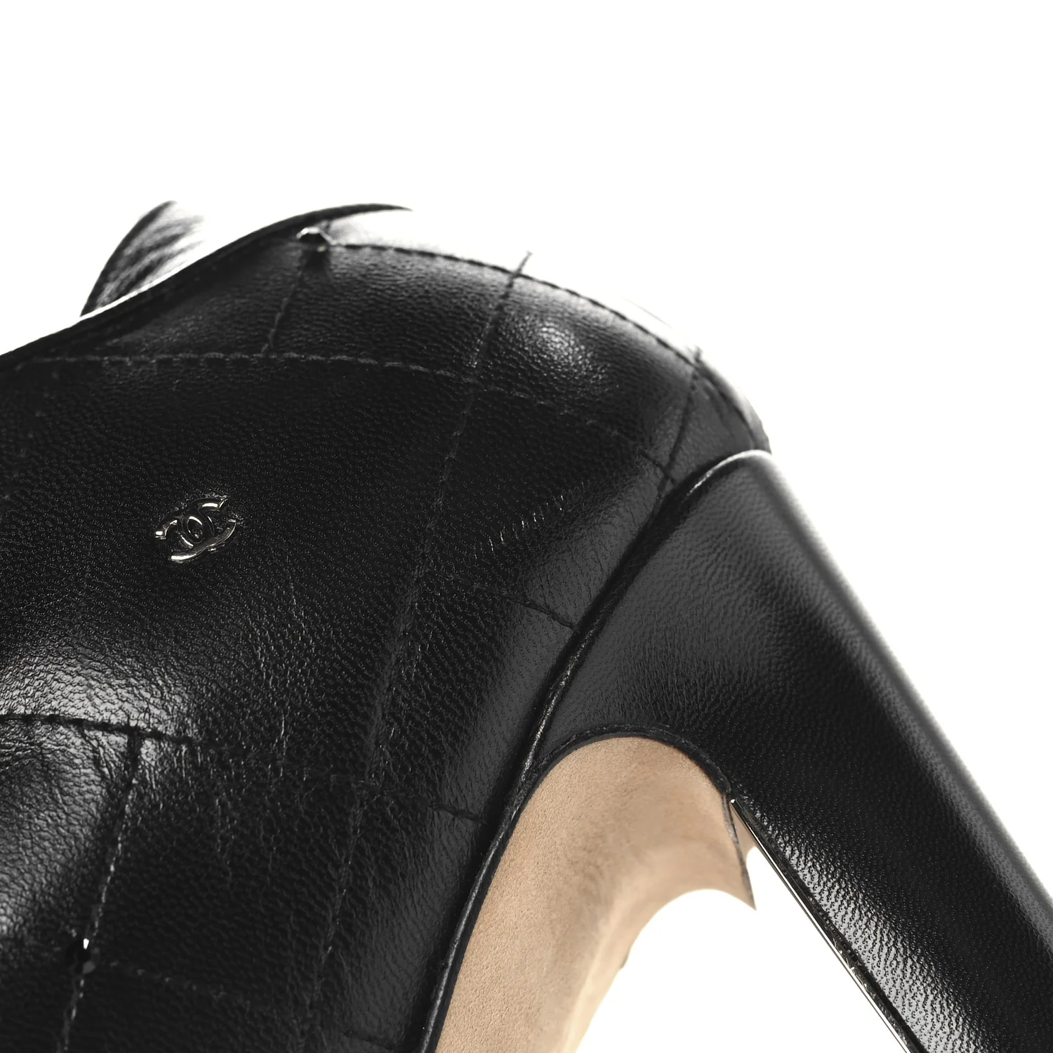 Lambskin Quilted CC Cap Toe Booties 41 Black - Top Club