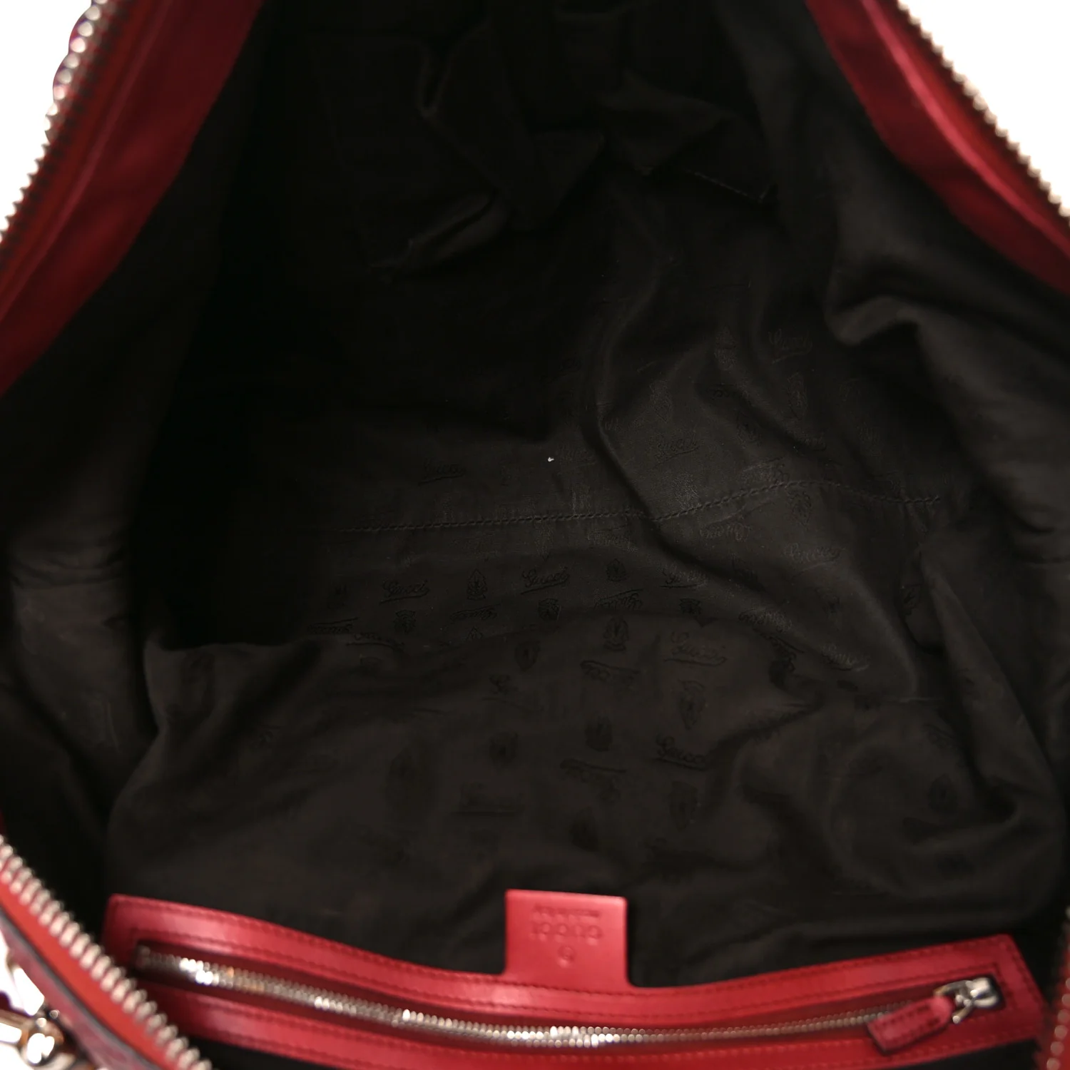 Metallic Guccissima Medium Bamboo Bar Tote Red - Top Club
