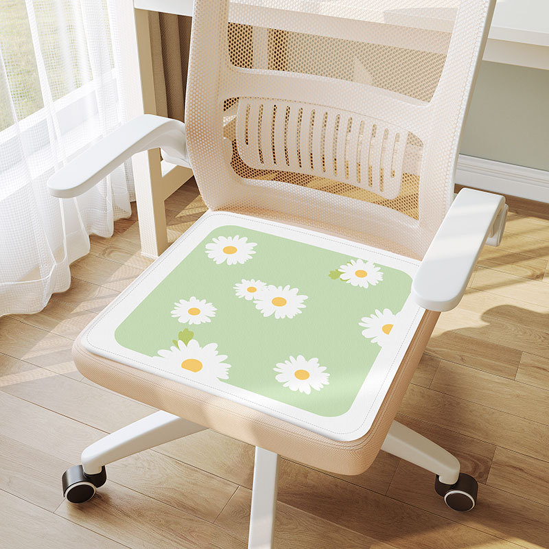 3D Breathable Ice Silk Fiber Sponge Layer Lovely Design Cool Feeling Chair Mat Seat Cushions for Bedroom Study Office（10 pcs）