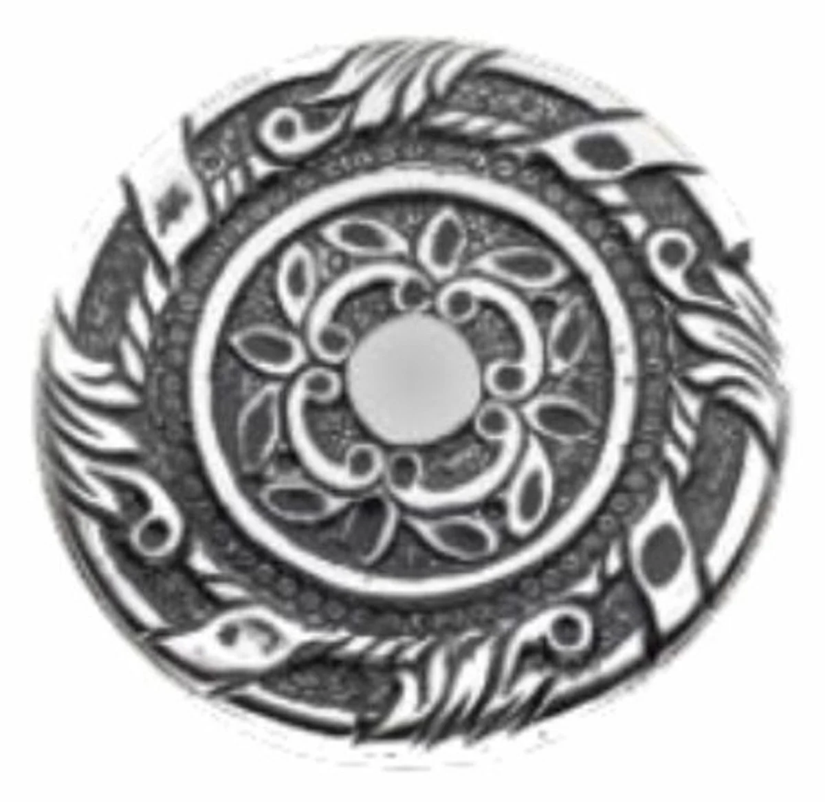 Baroque door handle set 14.2 x H. 5.3 cm - Various colors - 2 magnificent brass door handles with round rosettes - Luxury quality - Made in Italy