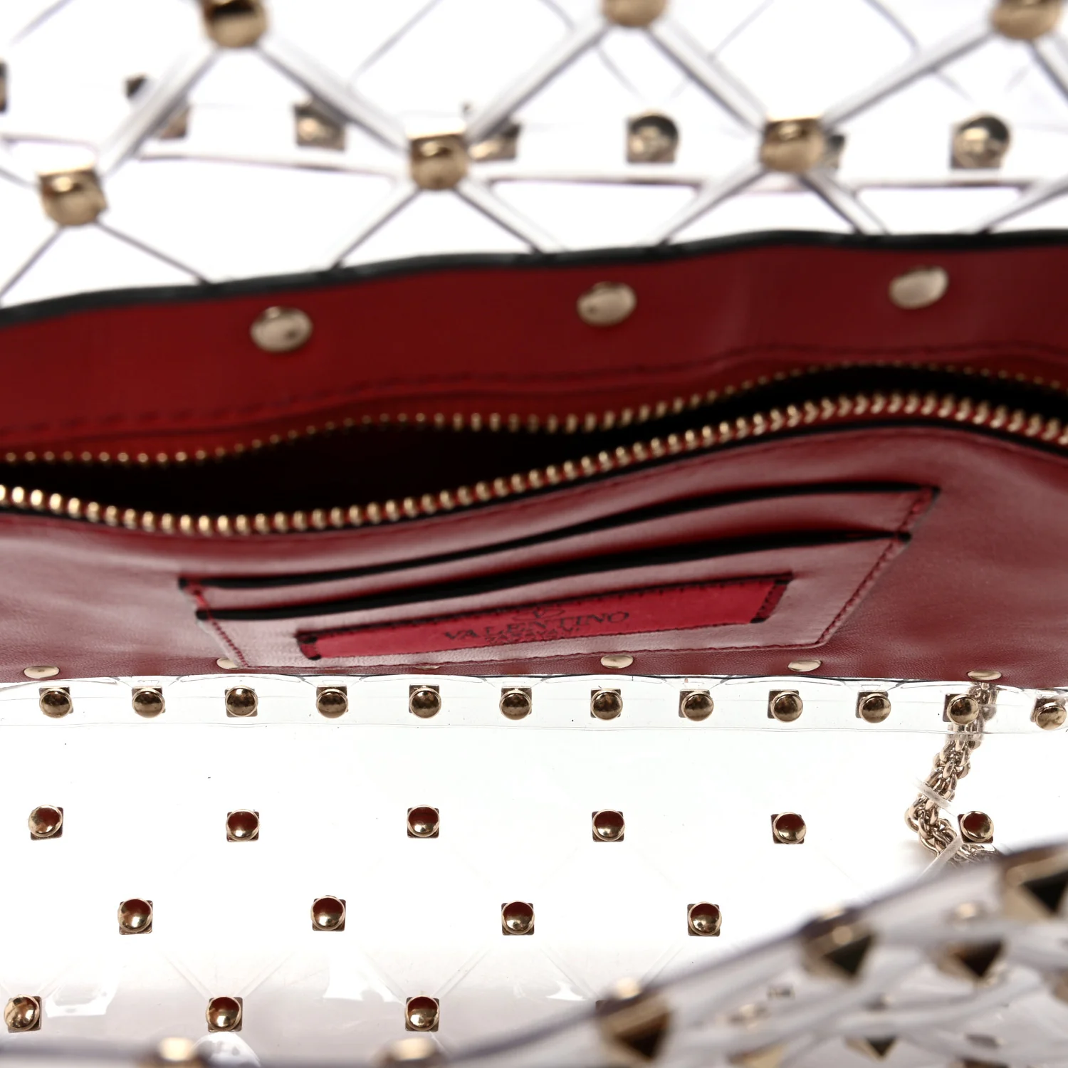 PVC Medium Rockstud Spike Shoulder Bag - Top Club