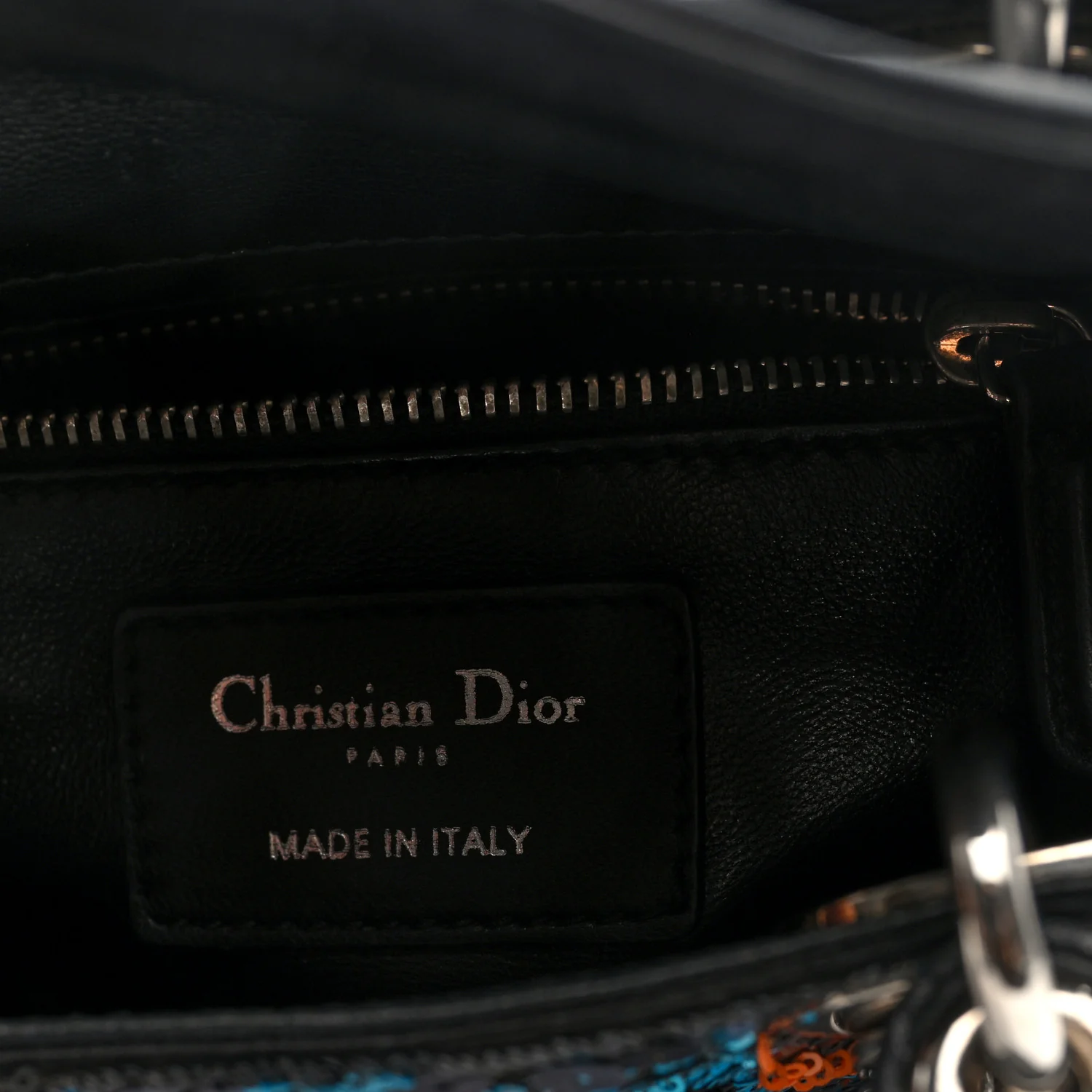 Sequin Lambskin Esprit Tokyo Mini Lady Dior Blue Multicolor - Top Club