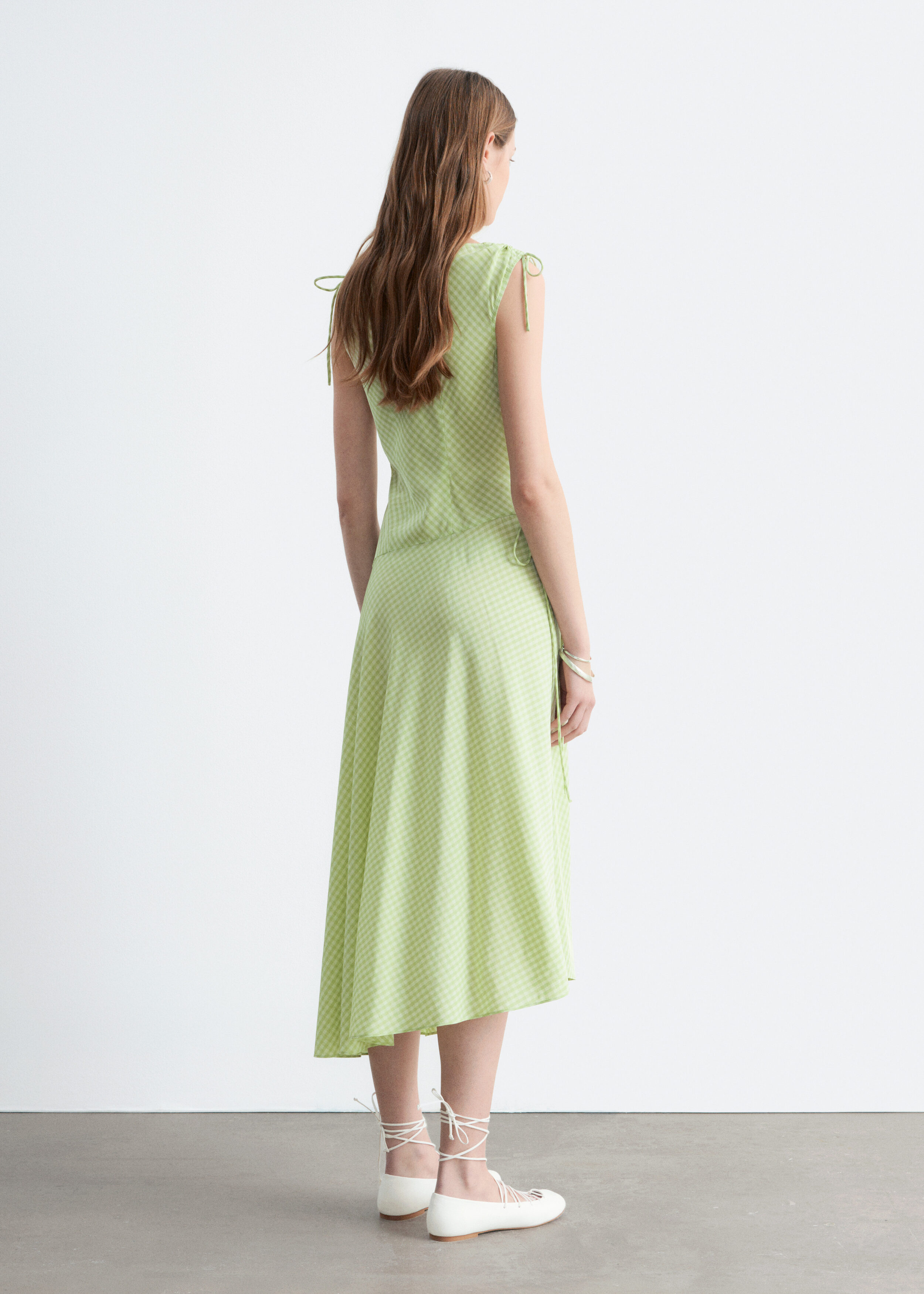 & Other Stories ASYMMETRIC DRAPED MIDI DRESS