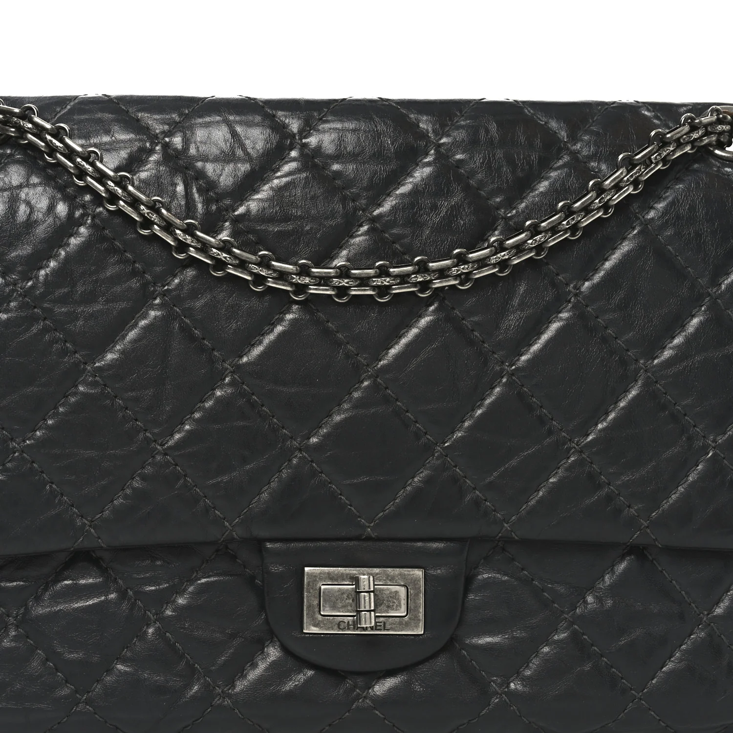 Aged Calfskin Quilted 2.55 Reissue 226 Flap Grey - Top Club