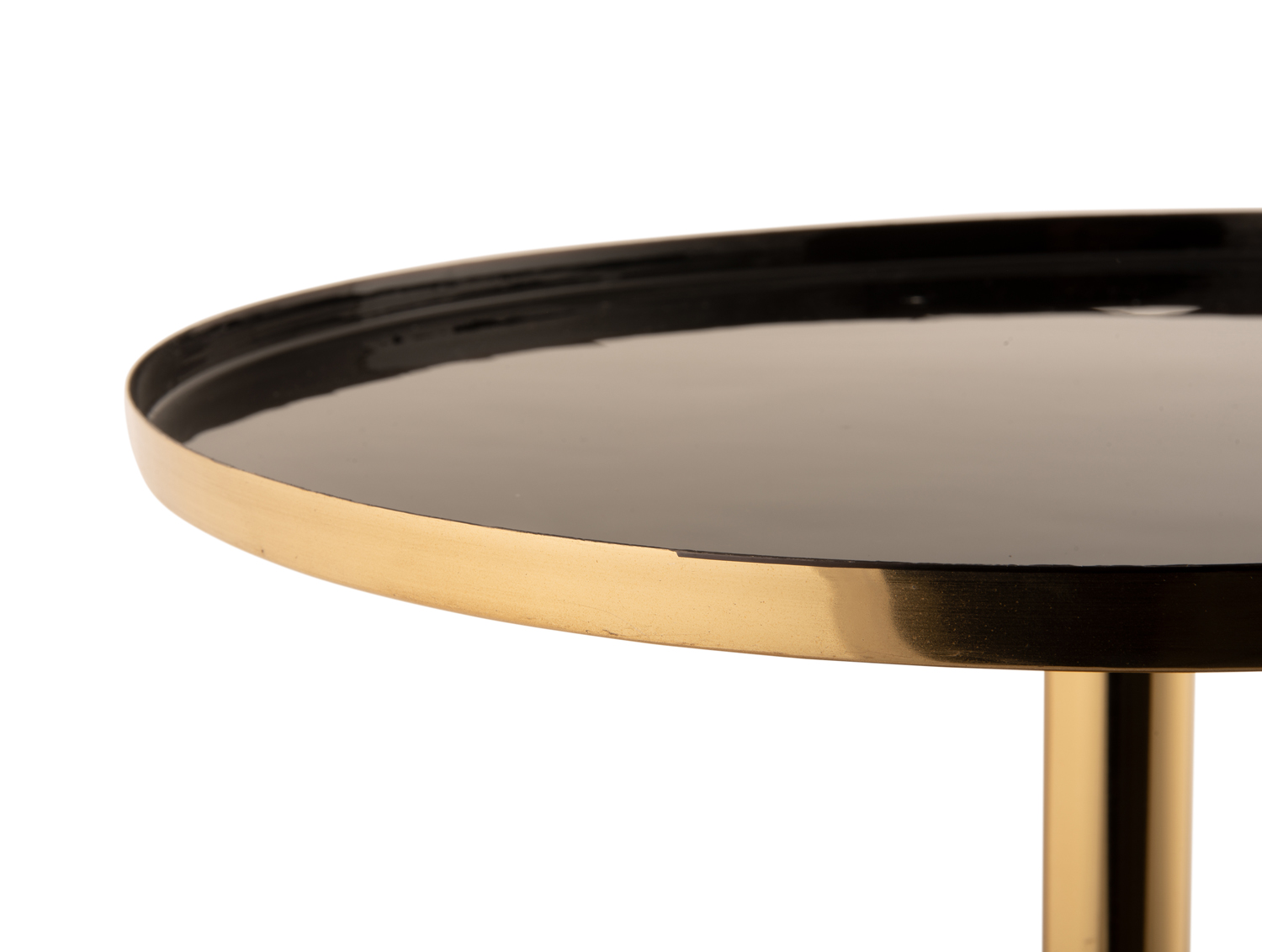 Side table Mila iron enamel large black