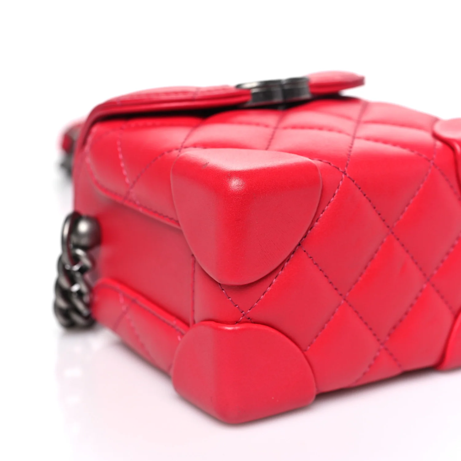 Lambskin Quilted Trunk Bag Pink - Top Club