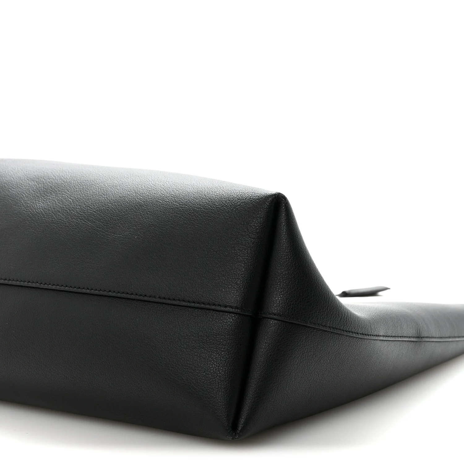 Calfskin Large Shopping Tote Black - Top Club