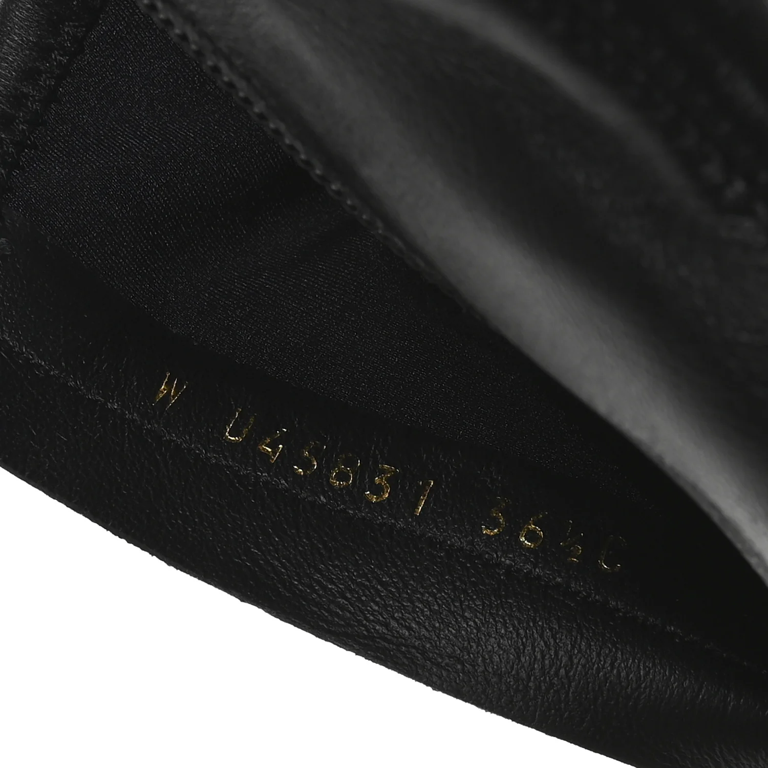 Stretch Lambskin Cap Toe CC Uniform Short Boots 36.5 Black - Top Club