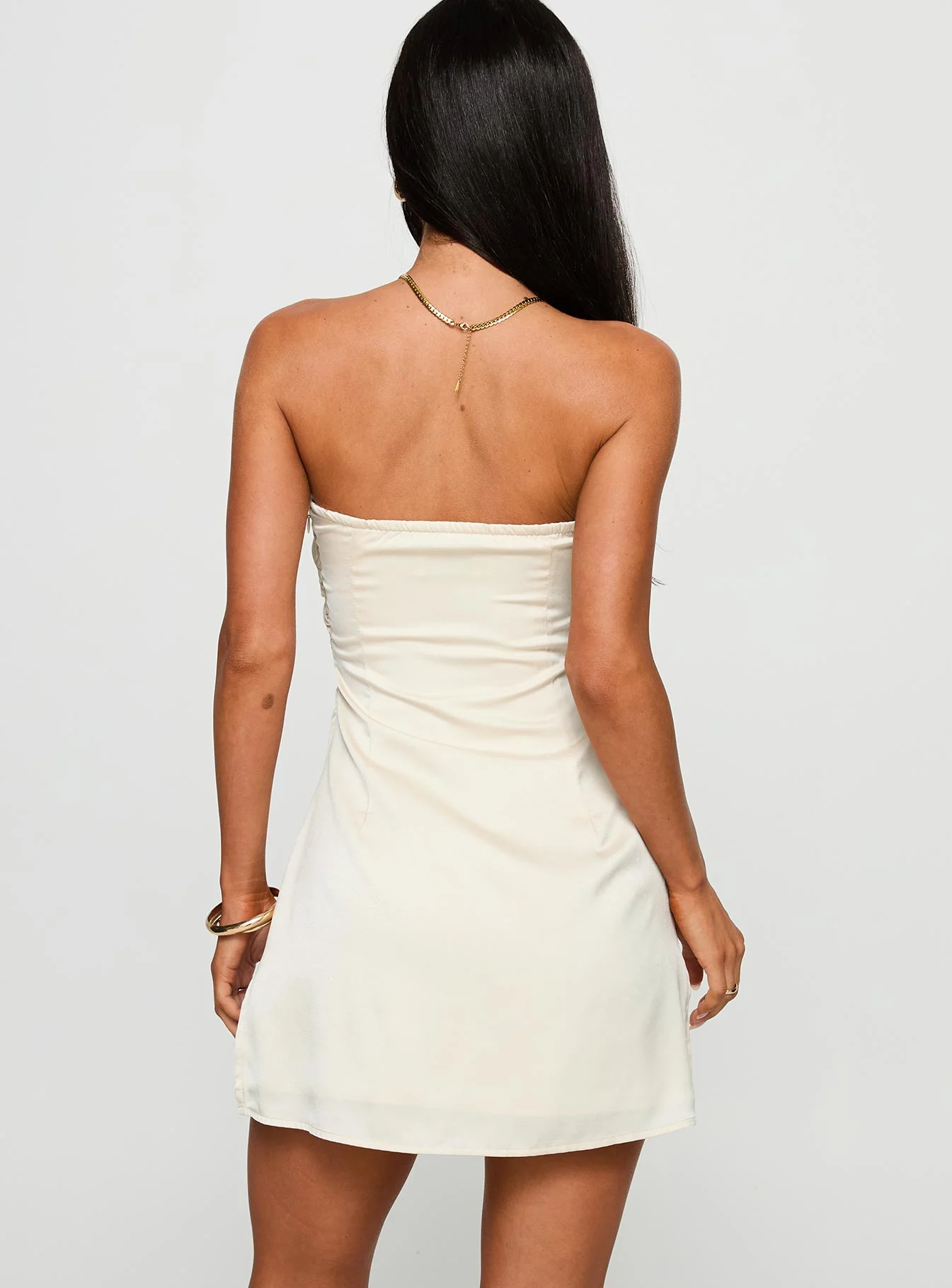 Irena Strapless Mini Dress Champagne