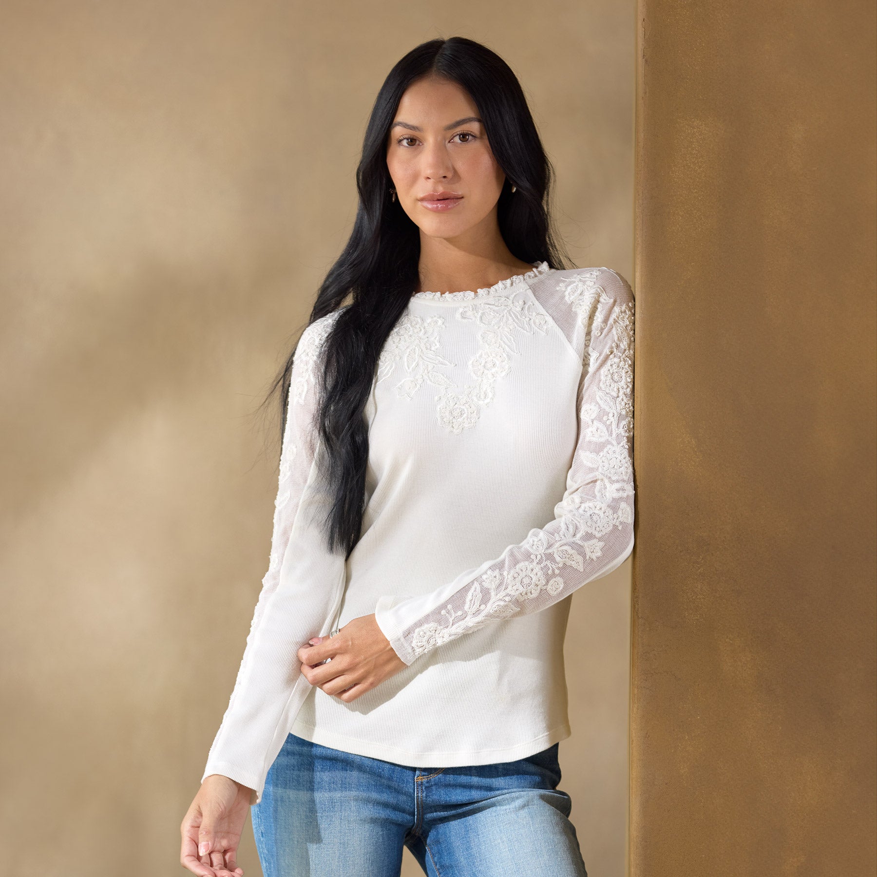 Josephine Embroidered Top, Petite - Sundance Living