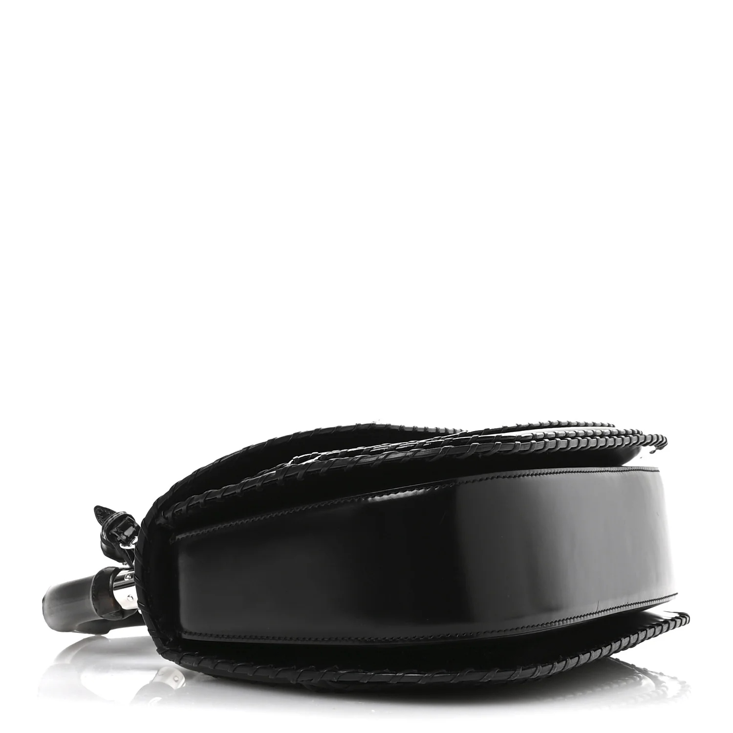 Pony Hair New Bamboo Medium Top Handle Bag Black - Top Club