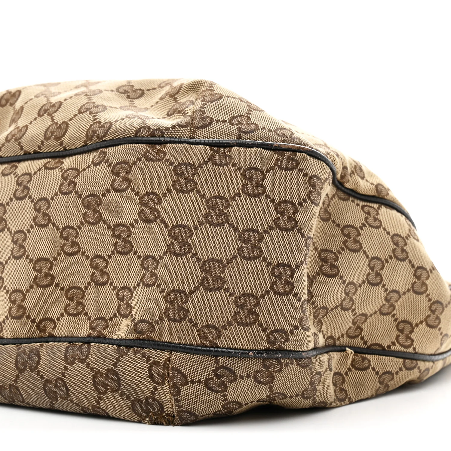 Monogram Large New Ladies Web Hobo Dark Brown - Top Club