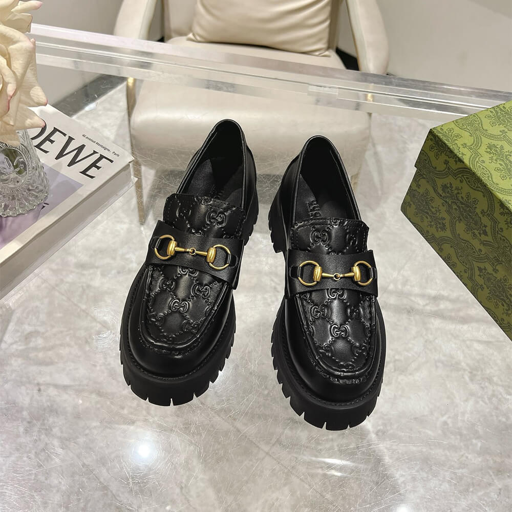 Gucci Women s Horsebit loafer with lug sole - Top Club