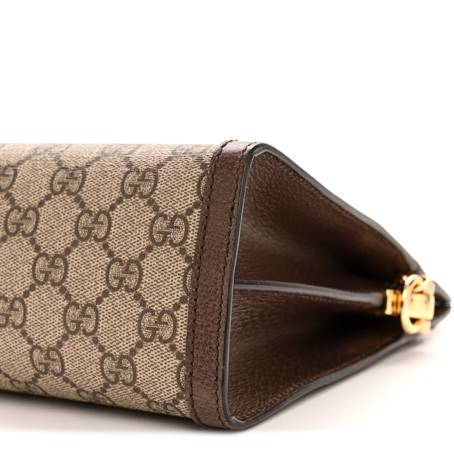 GG Supreme Monogram Web Medium Ophidia Chain Shoulder Bag Brown - Top Club