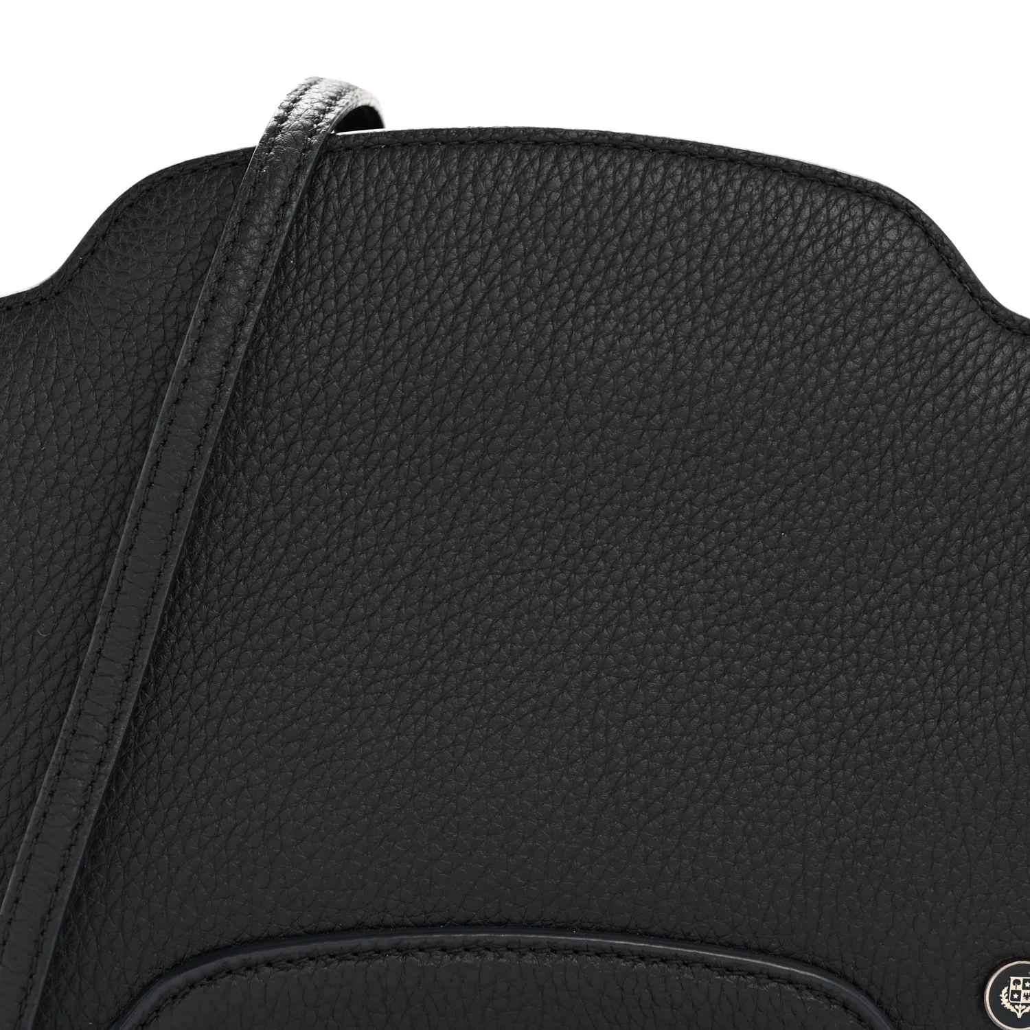 Grained Calfskin Sesia Crossbody Black - Top Club