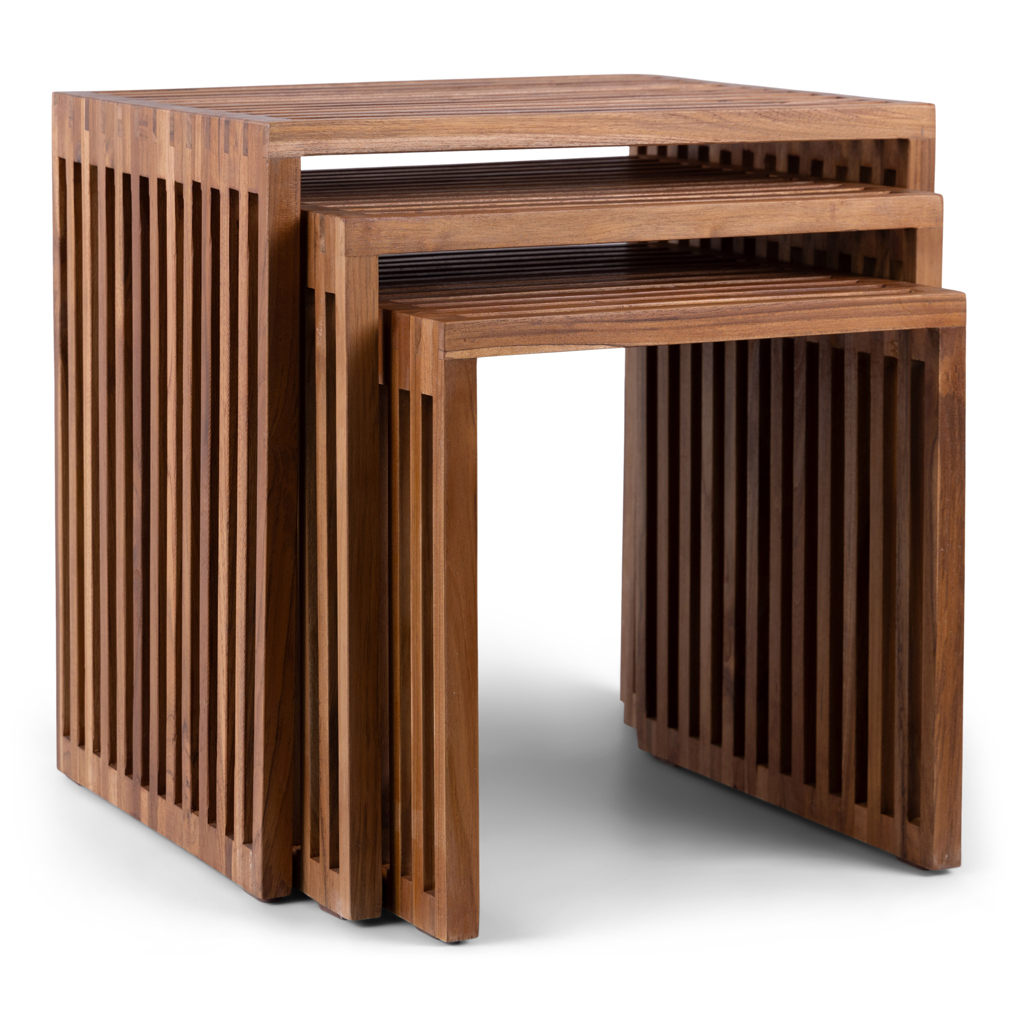 Bijzettafel Jack natural teak  - set van 3 outdoor