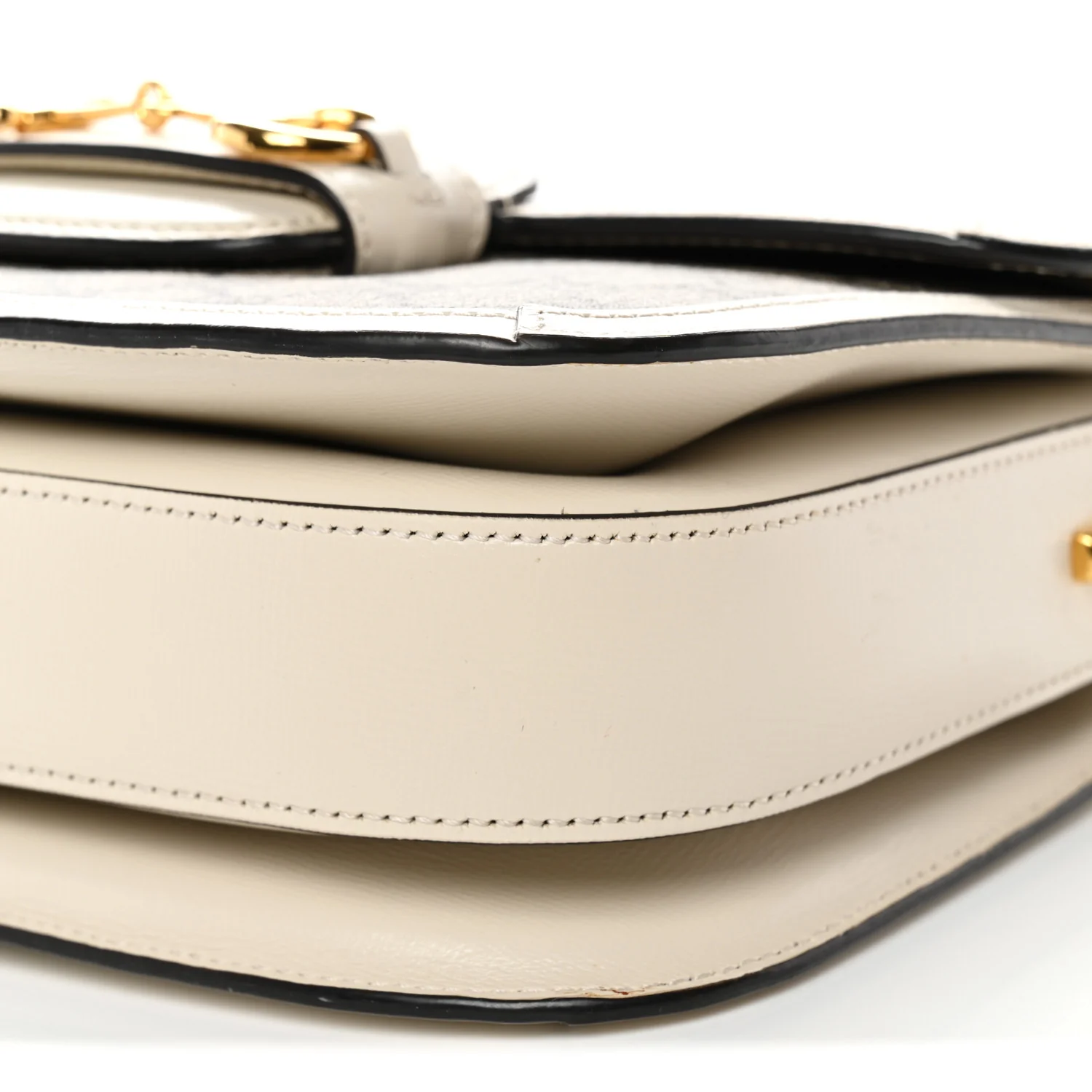 GG Supreme Monogram Horsebit 1955 Shoulder Bag Beige Mystic White - Top Club