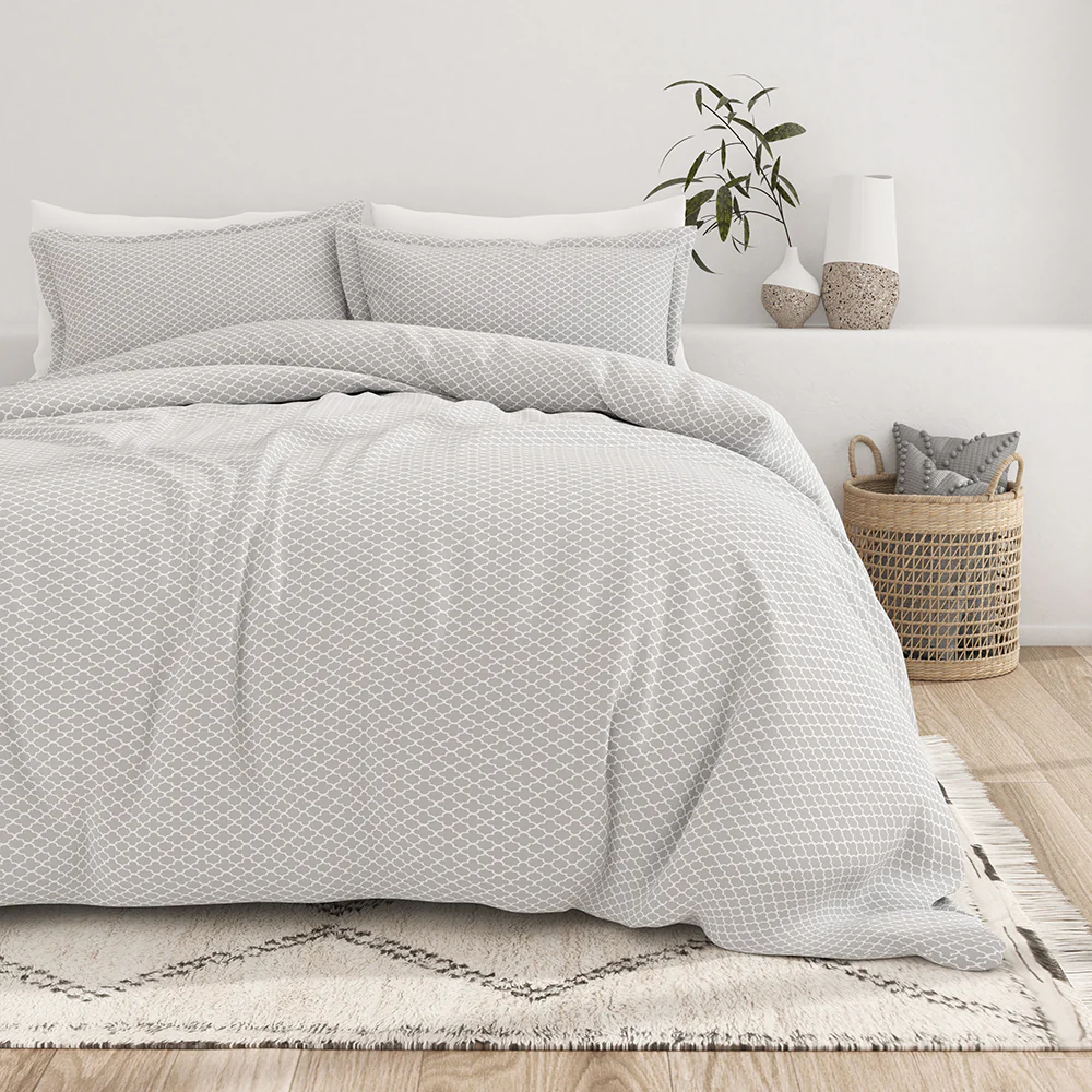 Quatrefoil Pattern 3-Piece Duvet Cover Set (Sale)