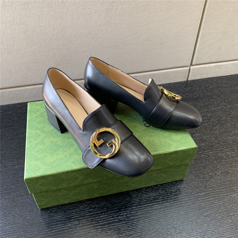 gucci retro fashion round interlocking double G logo shoes - Sneaker Replica Workshop