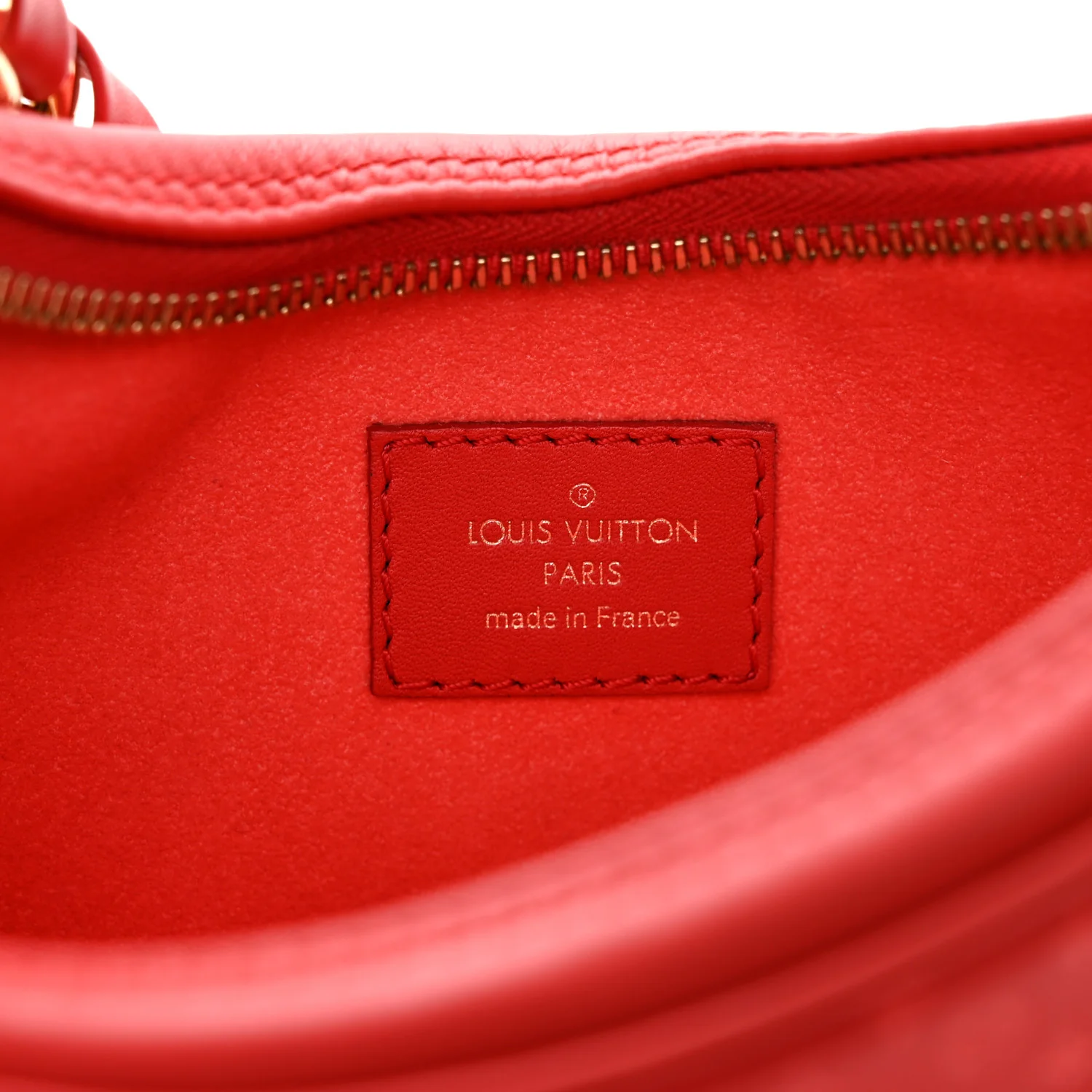 Calfskin Nanogram Embossed Loop PM Rouge - Top Club