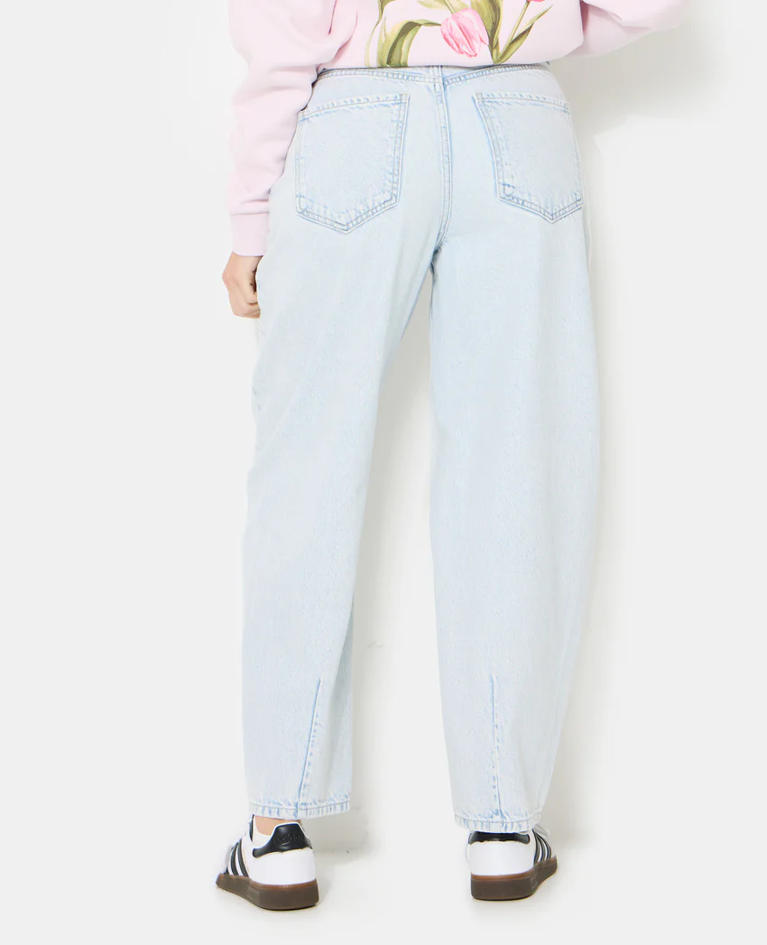 Pimkie Jean barrel taille haute avec jeux de coutures