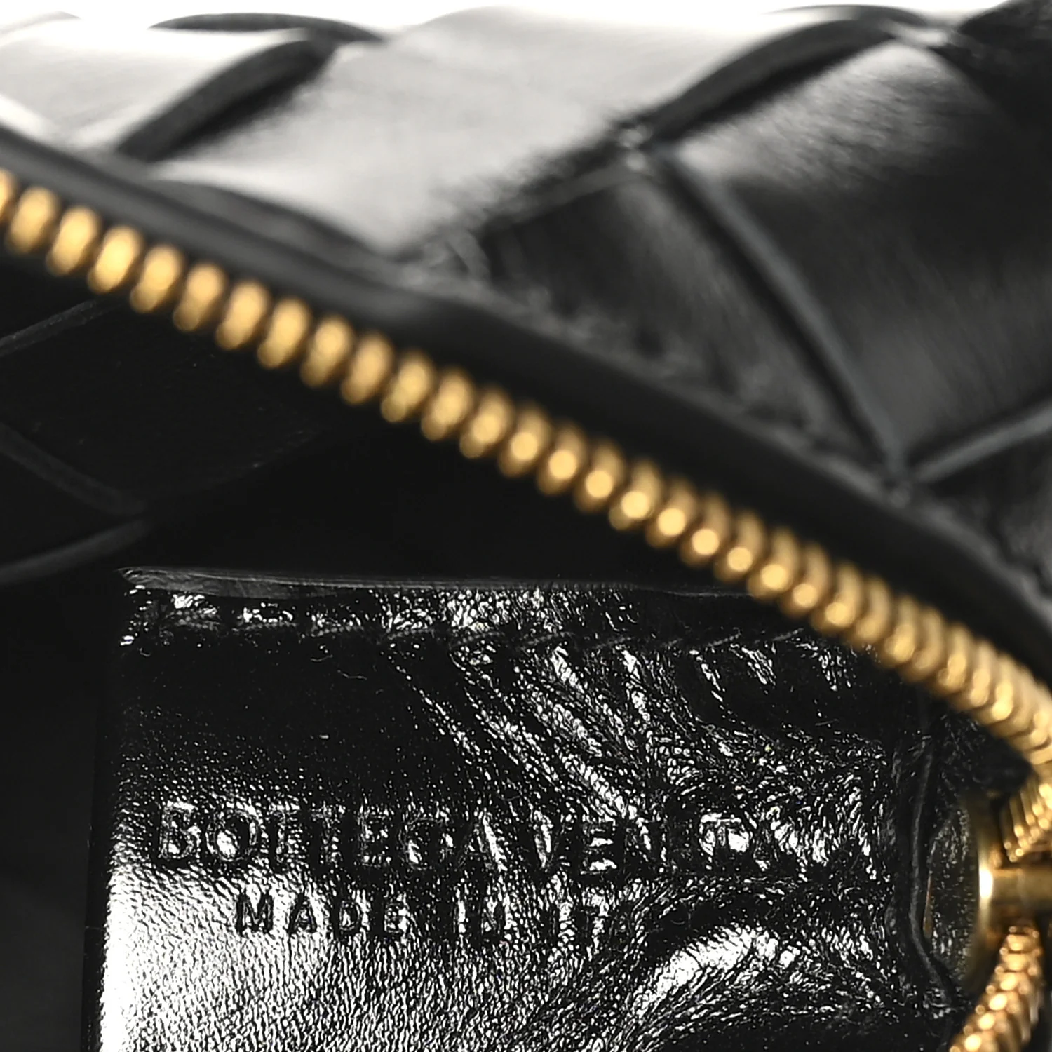 Polished Nappa Intrecciato Metallic Knot Mini Loop Camera Bag Black - Top Club