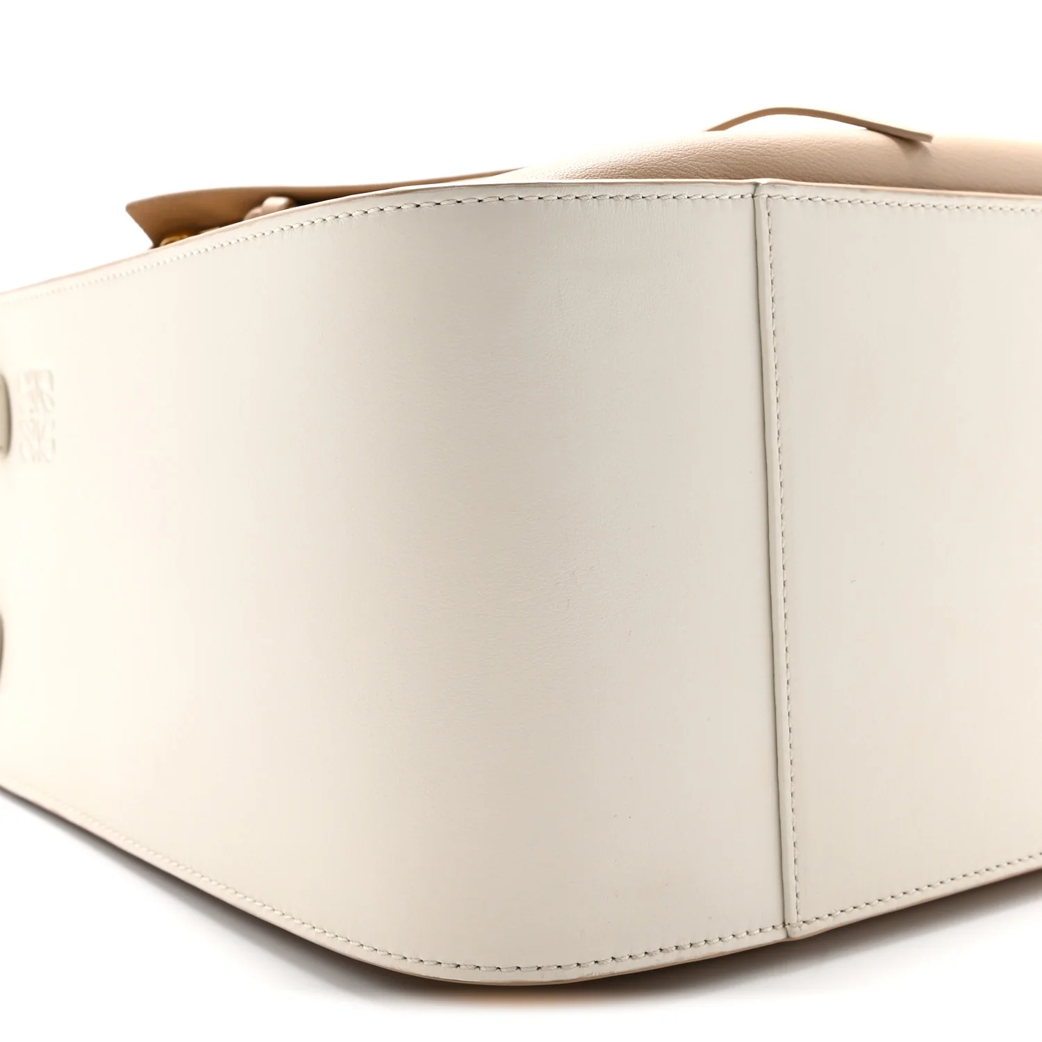 Calfskin Small Hammock Shoulder Bag Sand White - Top Club