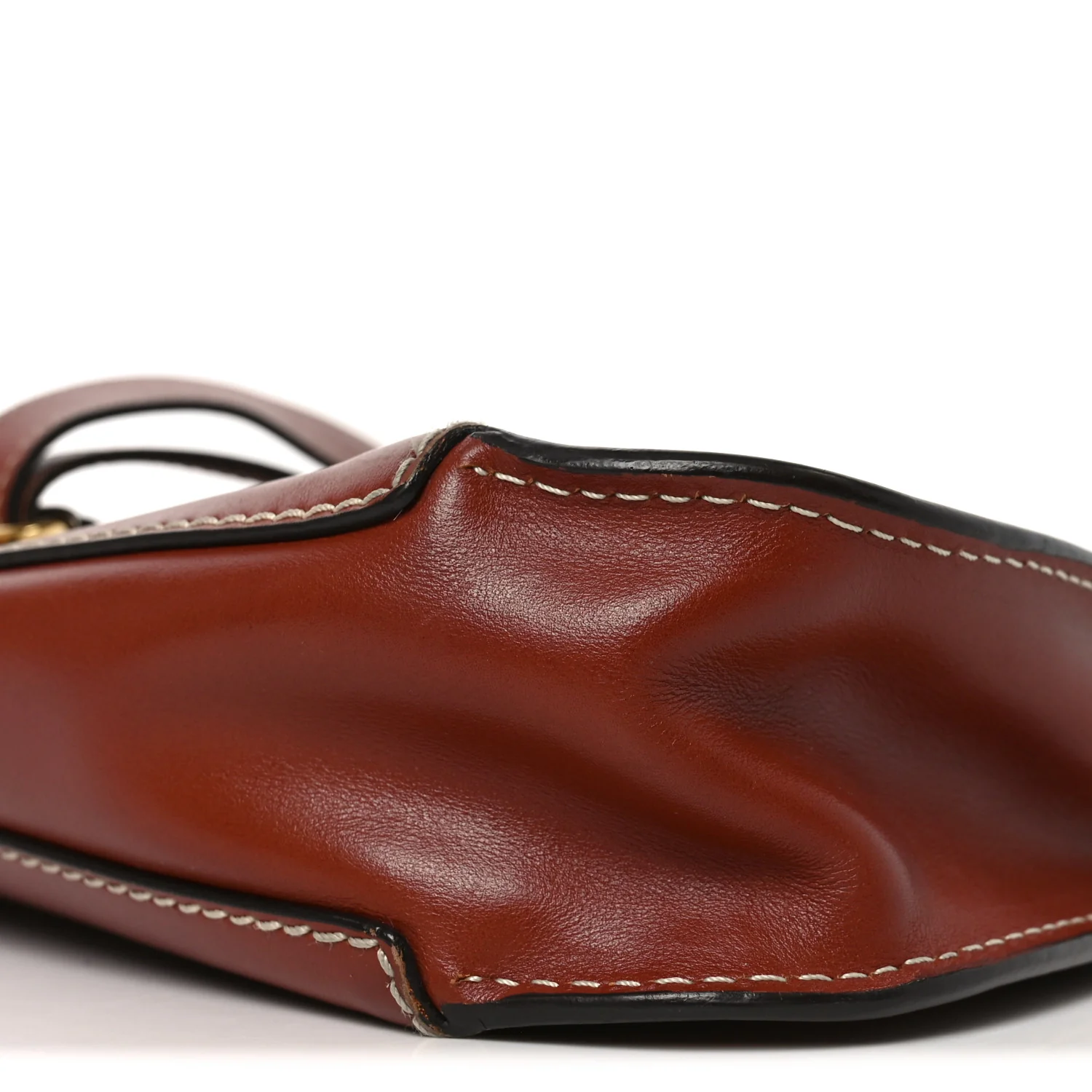 Calfskin Marcie Top Handle Bag Sepia - Top Club