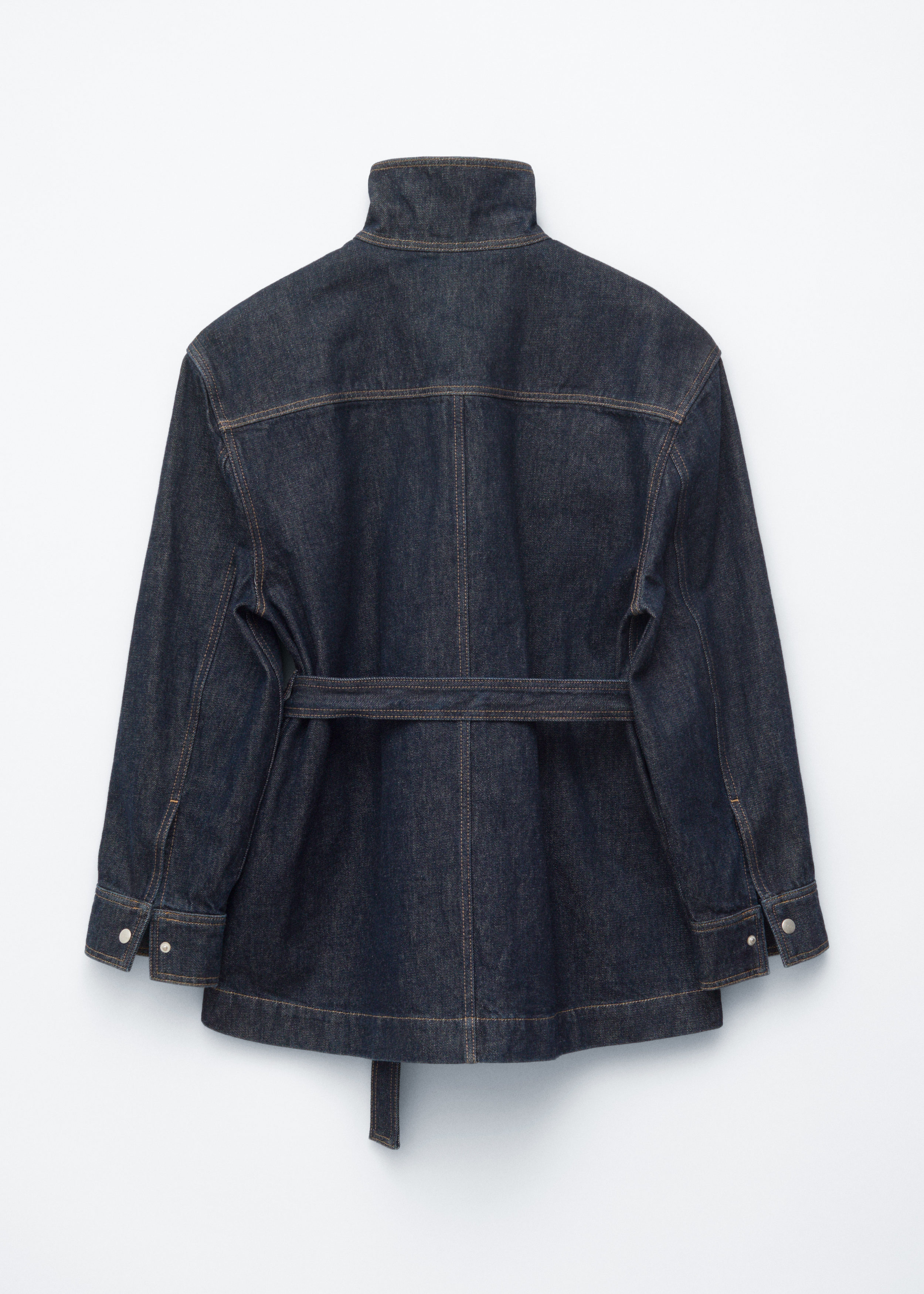 & Other Stories TIE-BELT DENIM JACKET