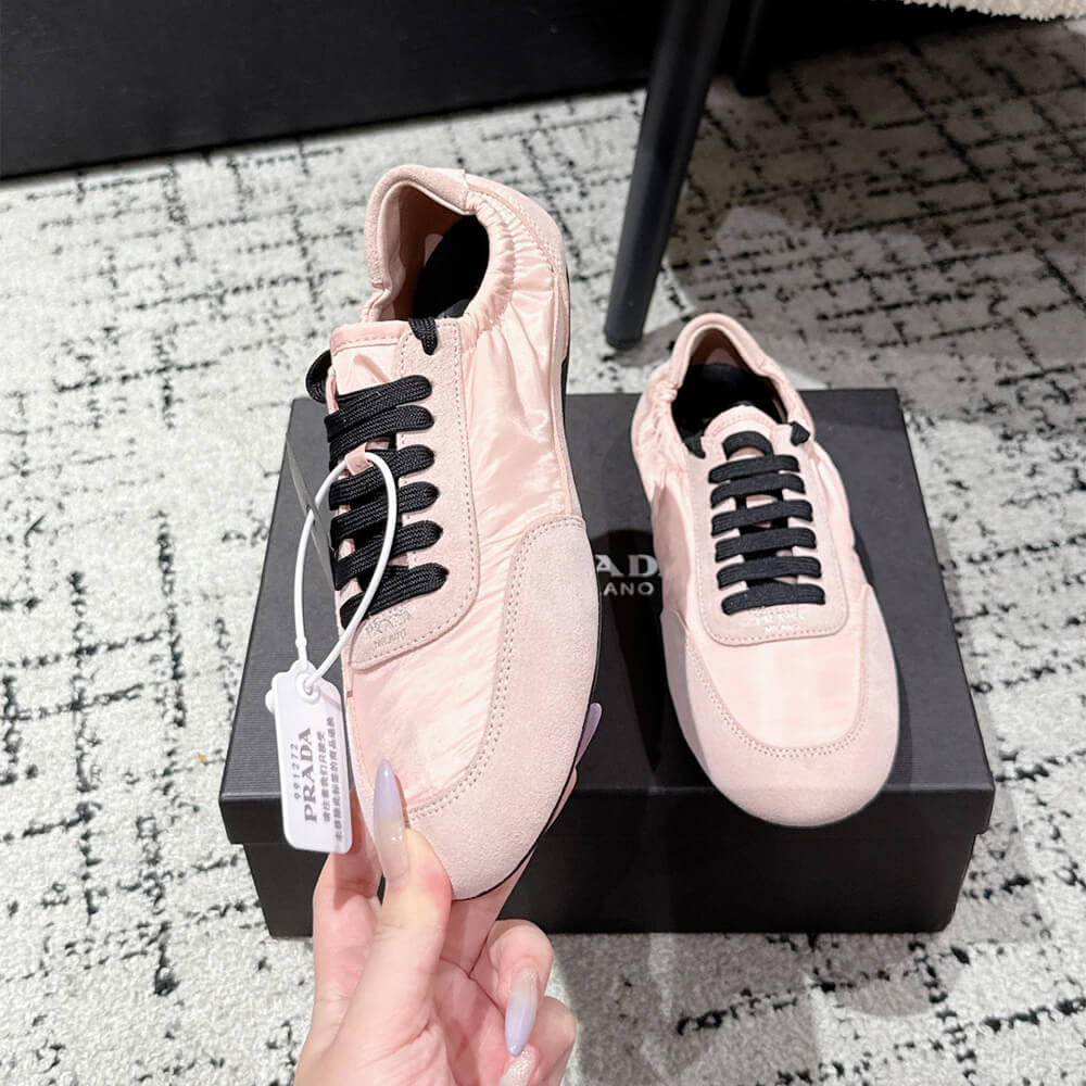 PRADA Collapse Re-Nylon and suede sneakers - Top Club