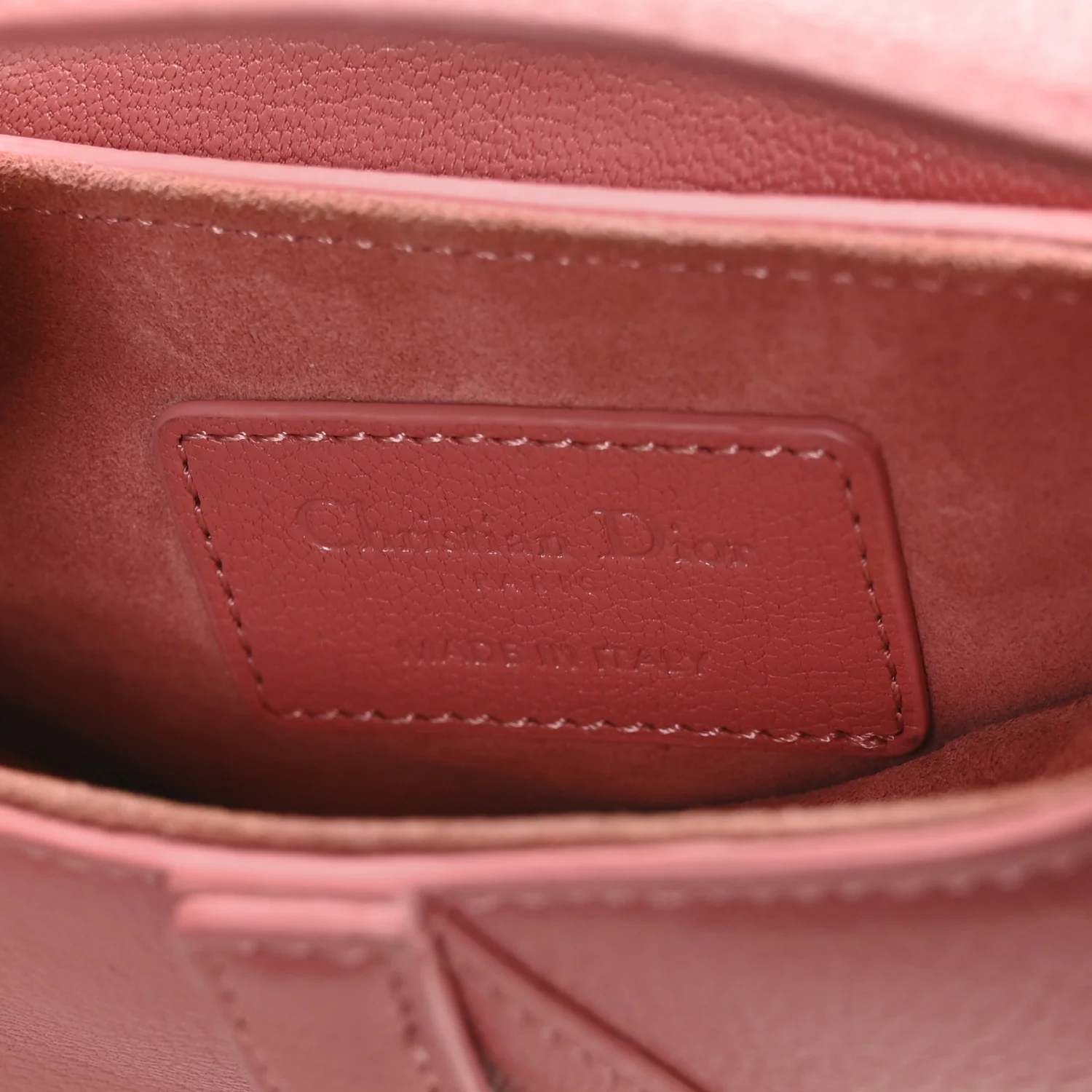 Goatskin Micro Saddle Bag With Strap Coral Powder - Top Club