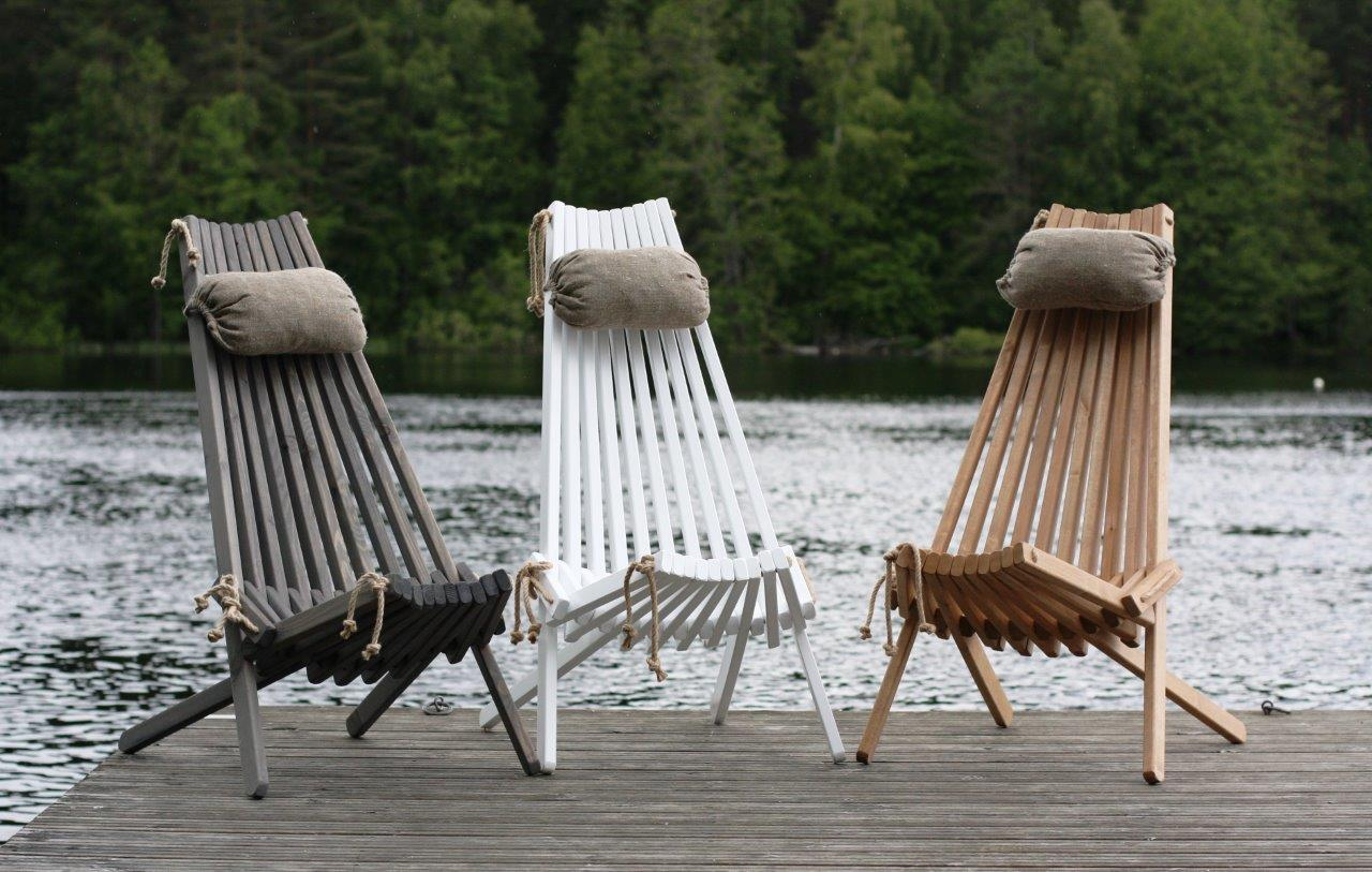 Ecochair Pine white incl. hoofdkussen