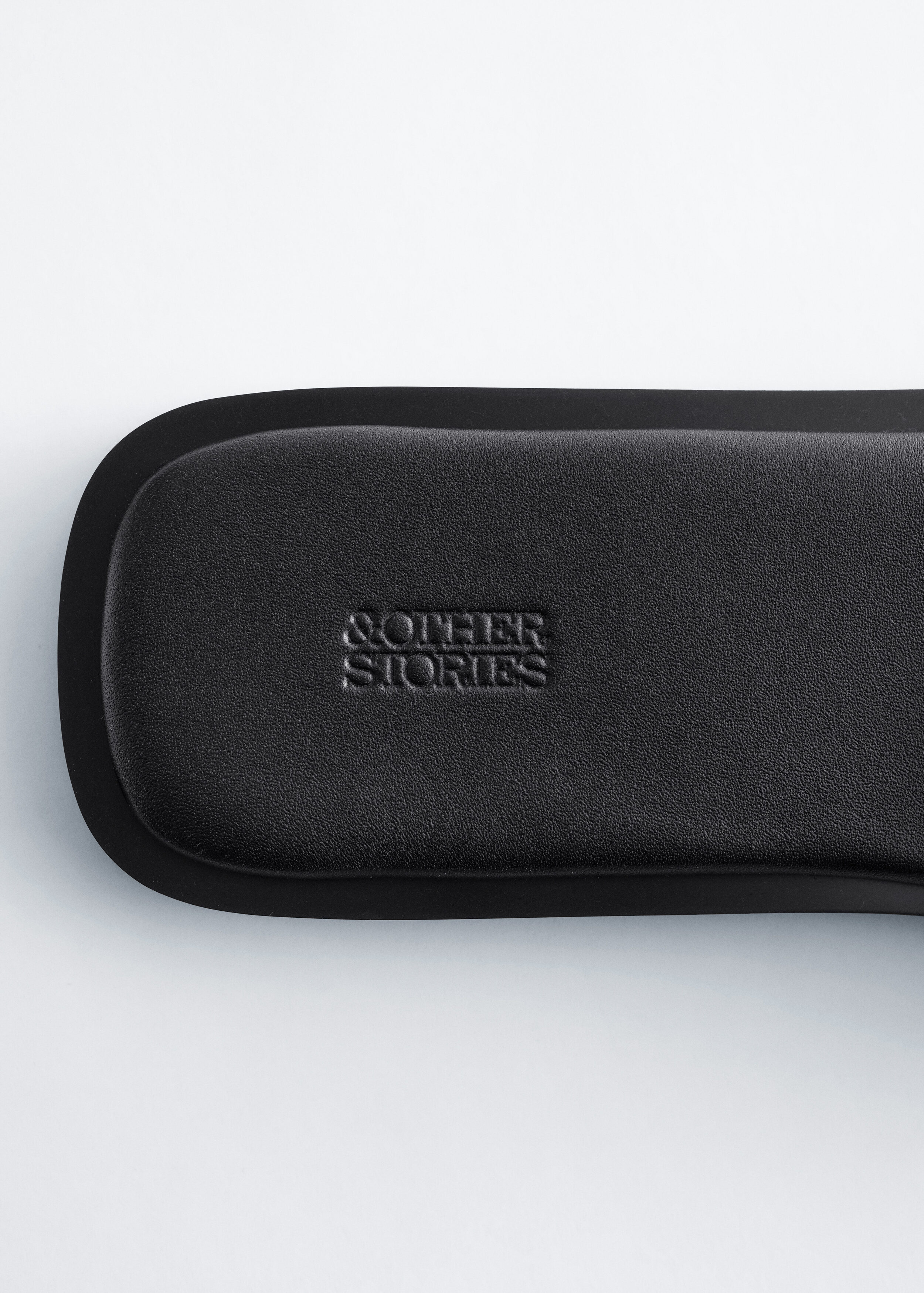 & Other Stories METAL-DETAIL LEATHER SLIDES