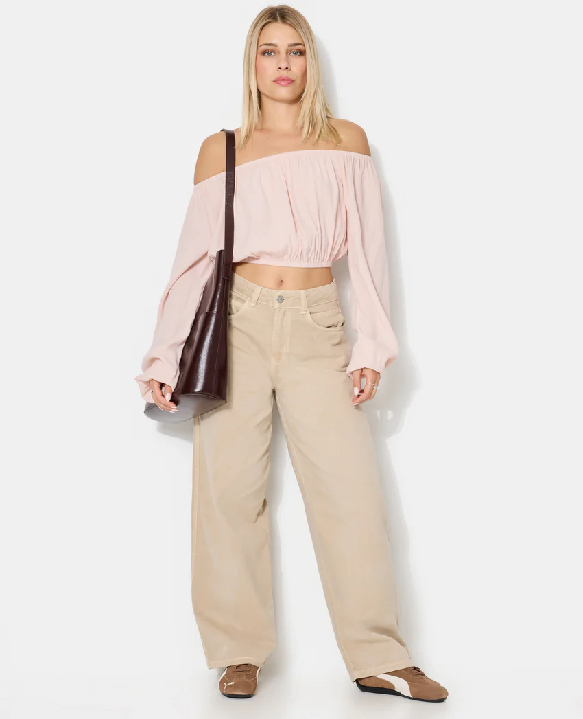 Pimkie Blouse courte encolure Bardot