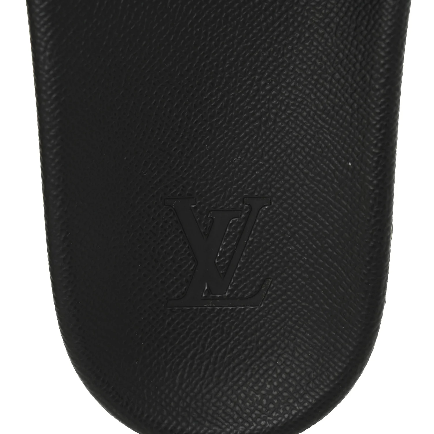 Rubber Embossed Monogram Mens Waterfront Mules 7.5 Black - Top Club