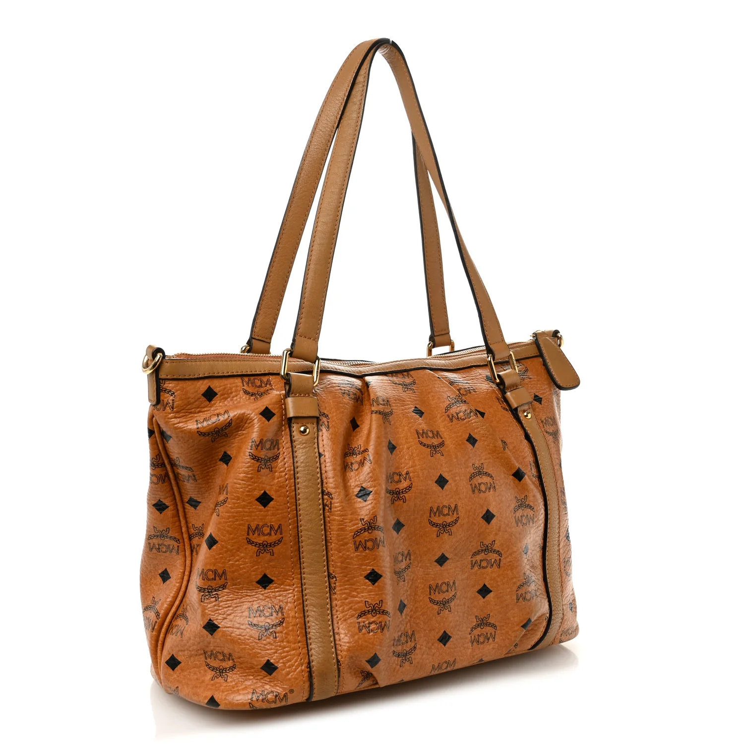 Visetos Medium Essentials Shopper Tote Cognac - Top Club