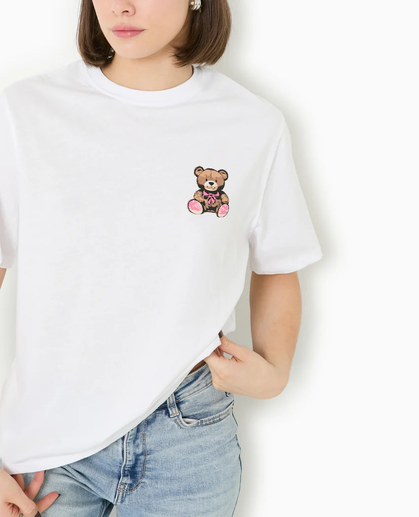 Pimkie T-shirt ample avec print poitrine et dos