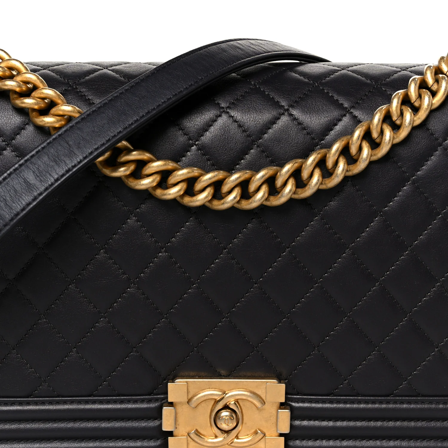 Lambskin Quilted New Medium Boy Flap Dark Purple - Top Club