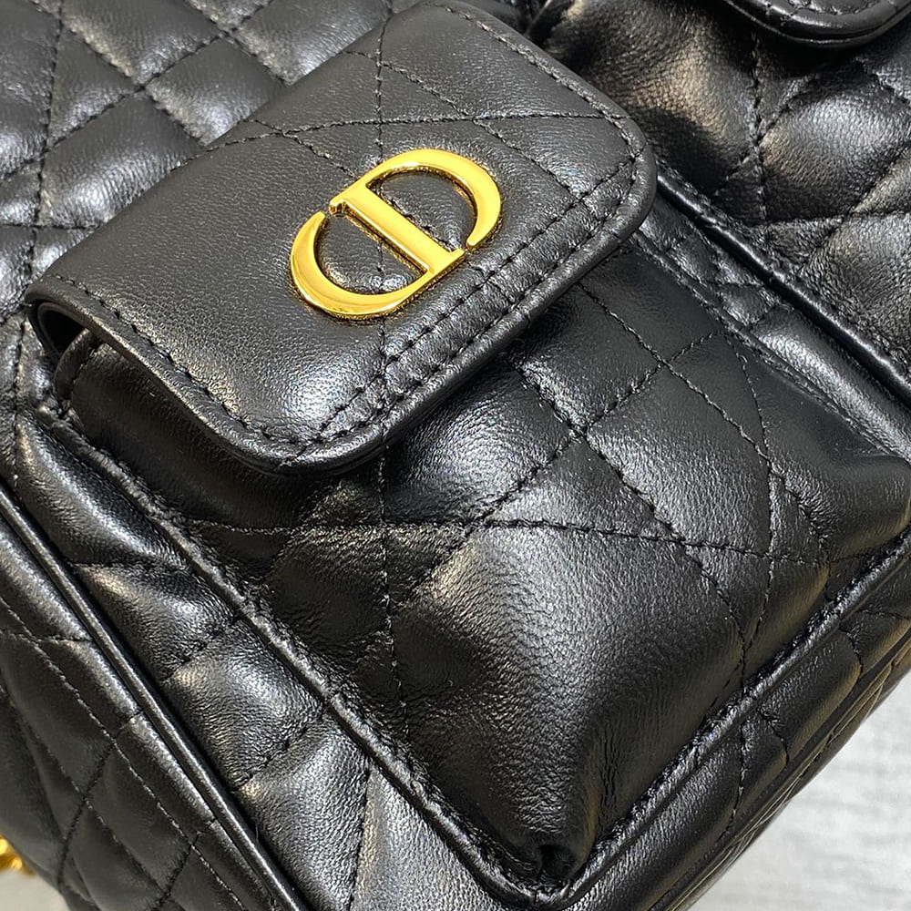 Dior Medium Dior Caro Multicarry Backpack with Chain(HIGH-END GRADE) - Top Club