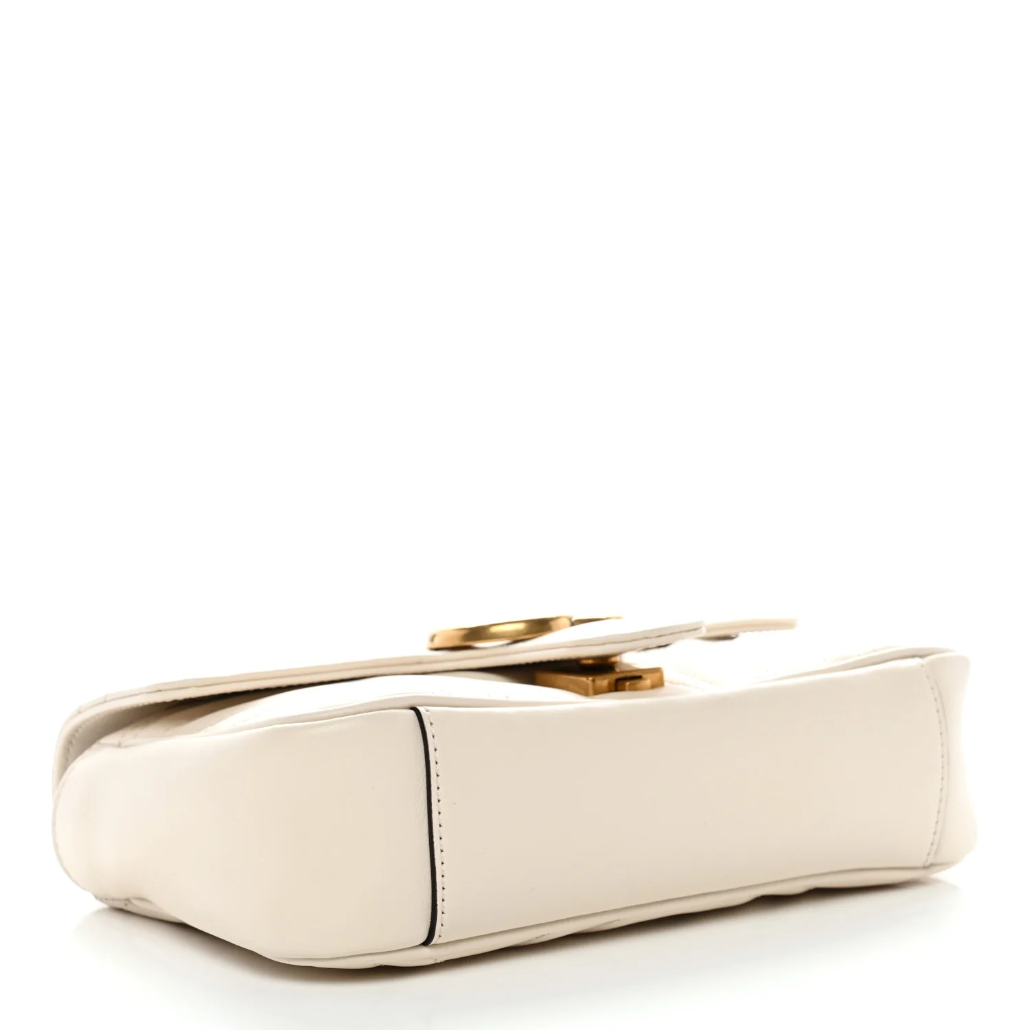 Calfskin Matelasse Mini GG Marmont Shoulder Bag White - Top Club